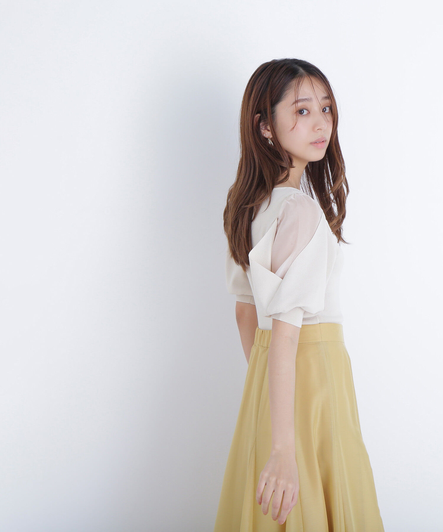  「シアーレイヤースリーブニット」|ニット・セーター|