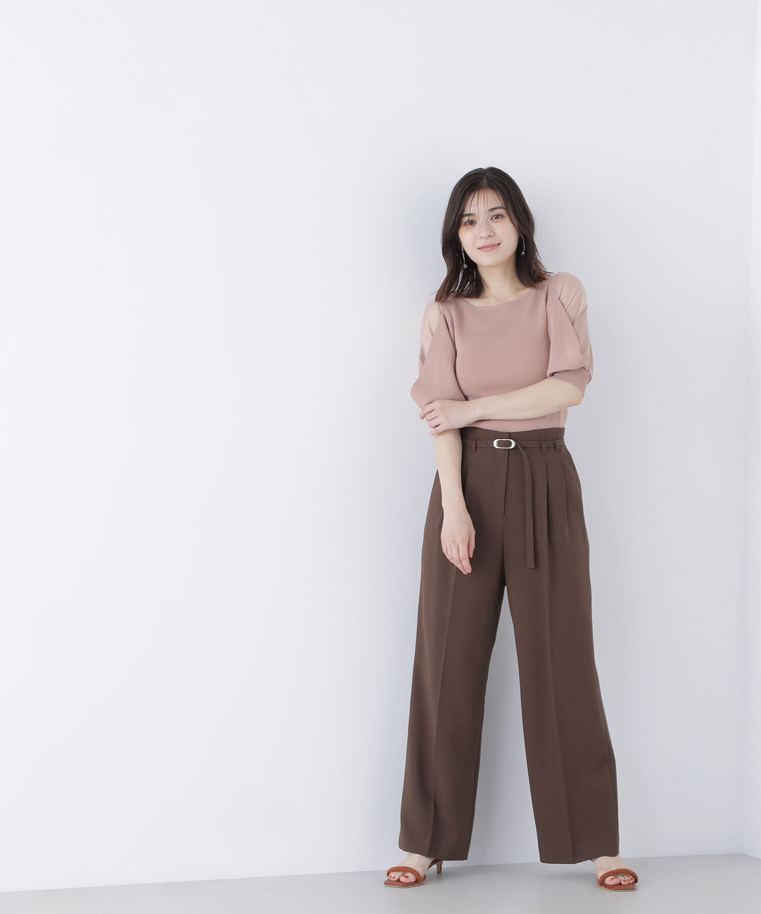  「シアーレイヤースリーブニット」|ニット・セーター|