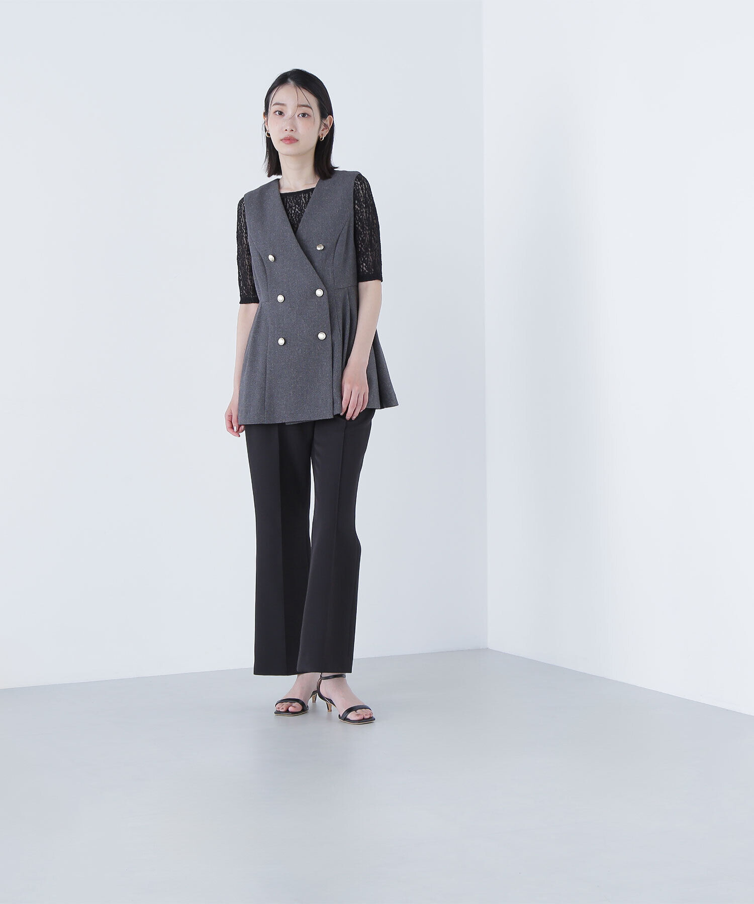  「メタルボタンペプラムジレ」|ブルゾン・スタジャン|