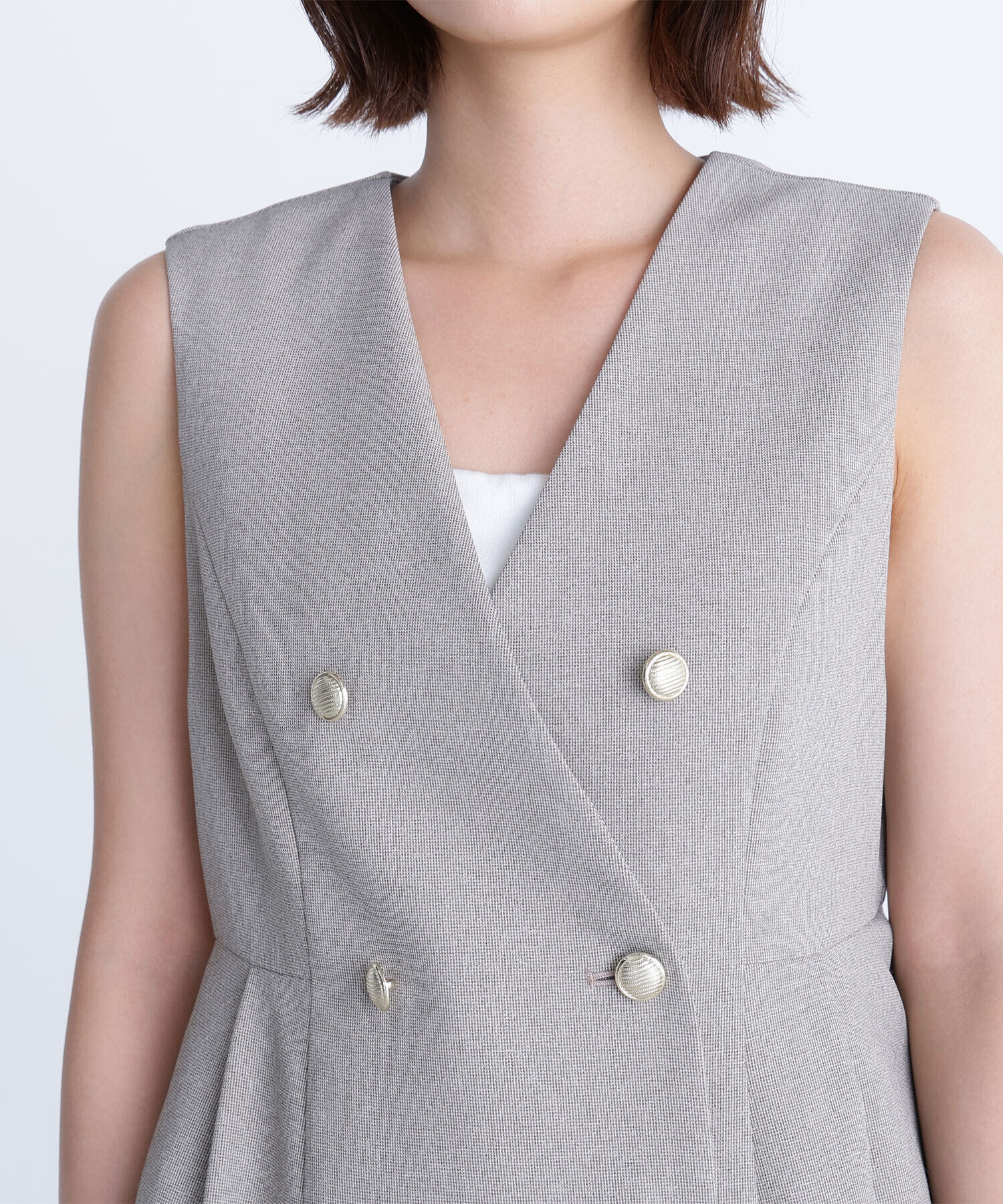  「メタルボタンペプラムジレ」|ブルゾン・スタジャン|