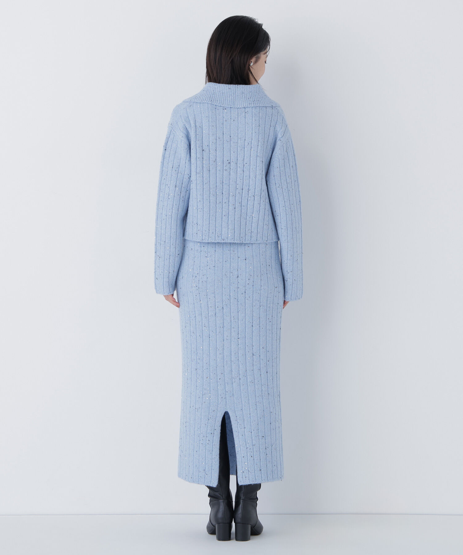  「スパンコールラメニットセットアップ」|ワンピース|