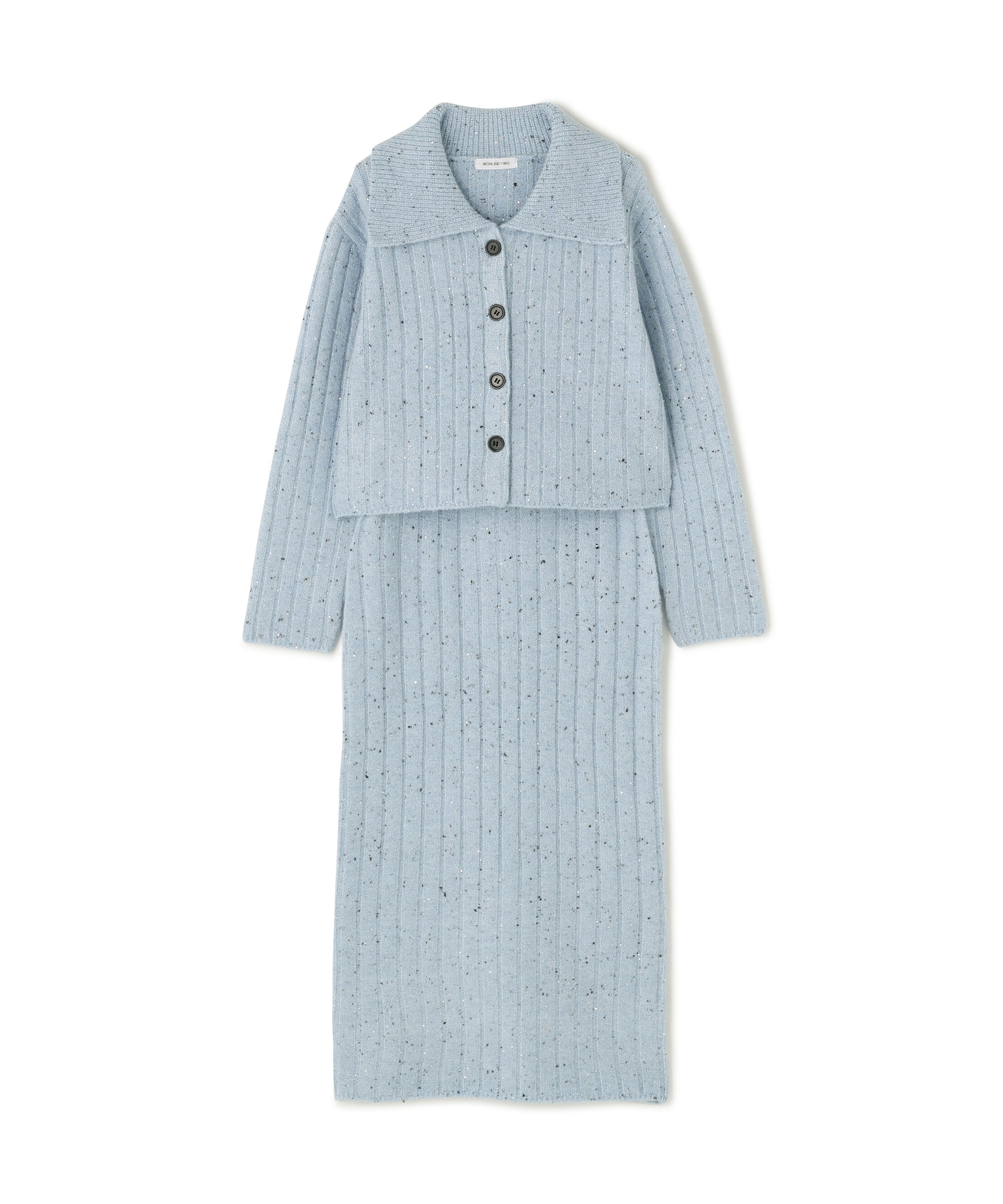  「スパンコールラメニットセットアップ」|ワンピース|