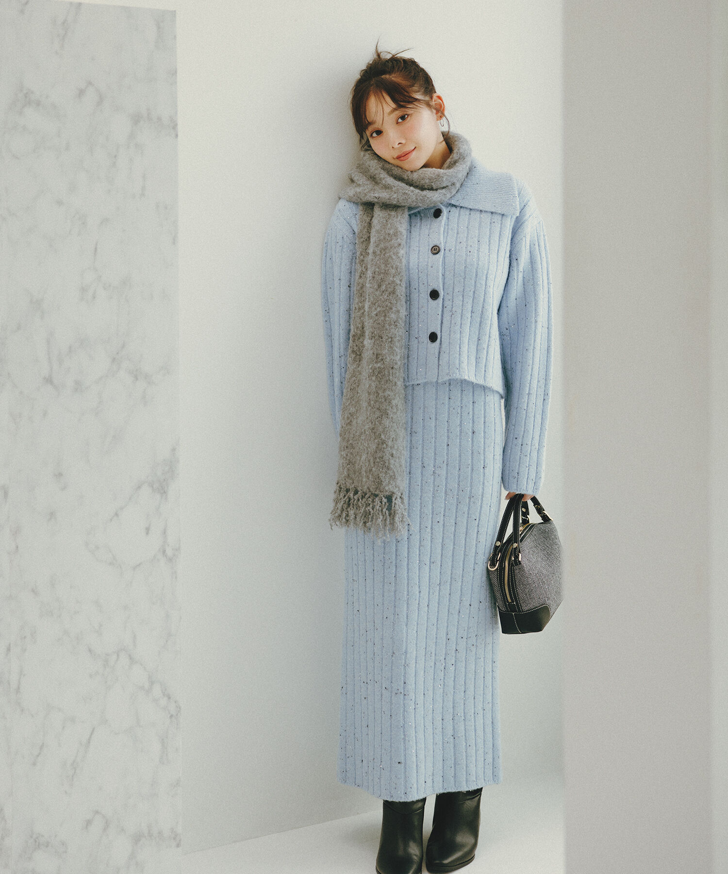  「スパンコールラメニットセットアップ」|ワンピース|