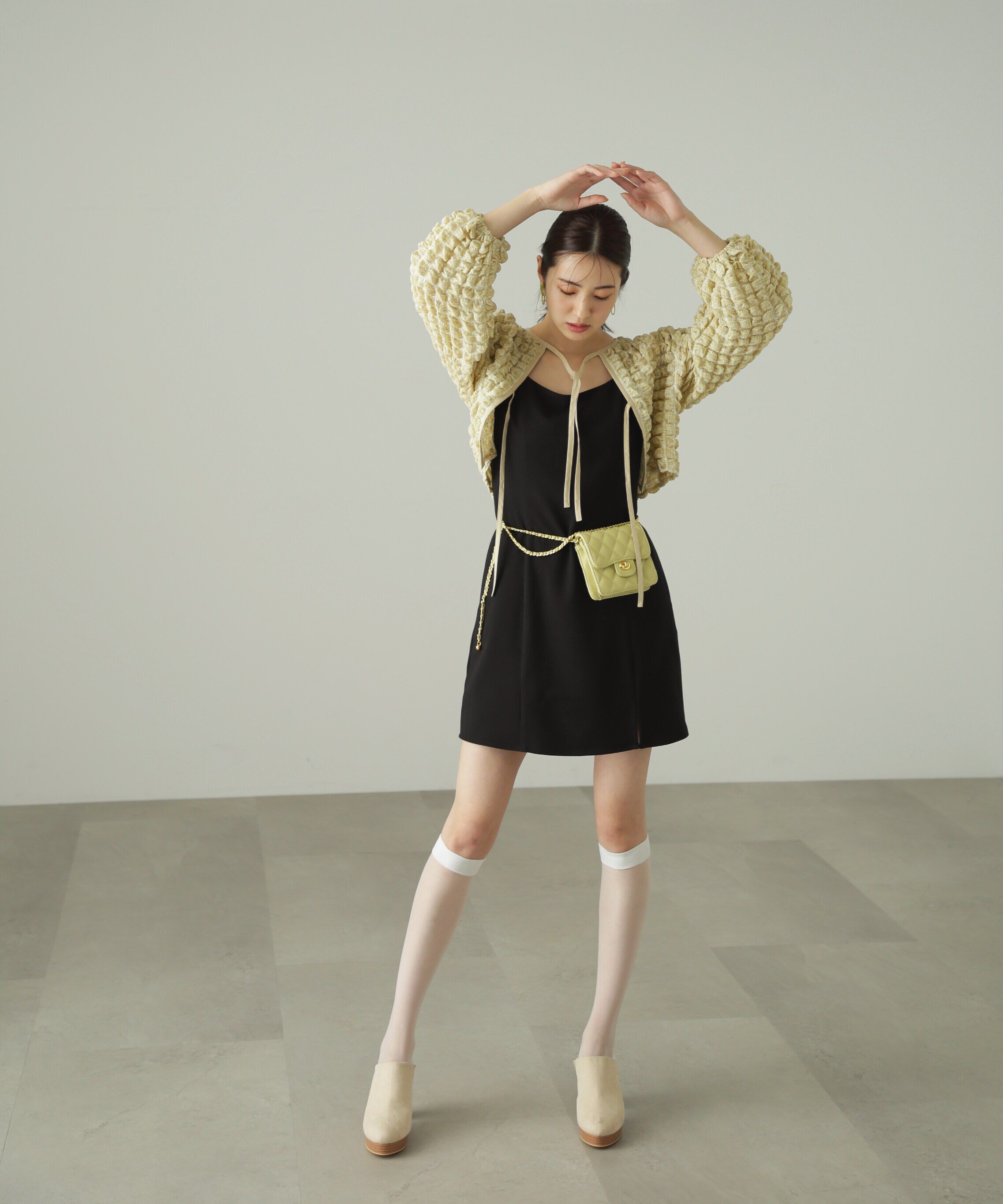  「Aラインミニキャミワンピース」|ワンピース|