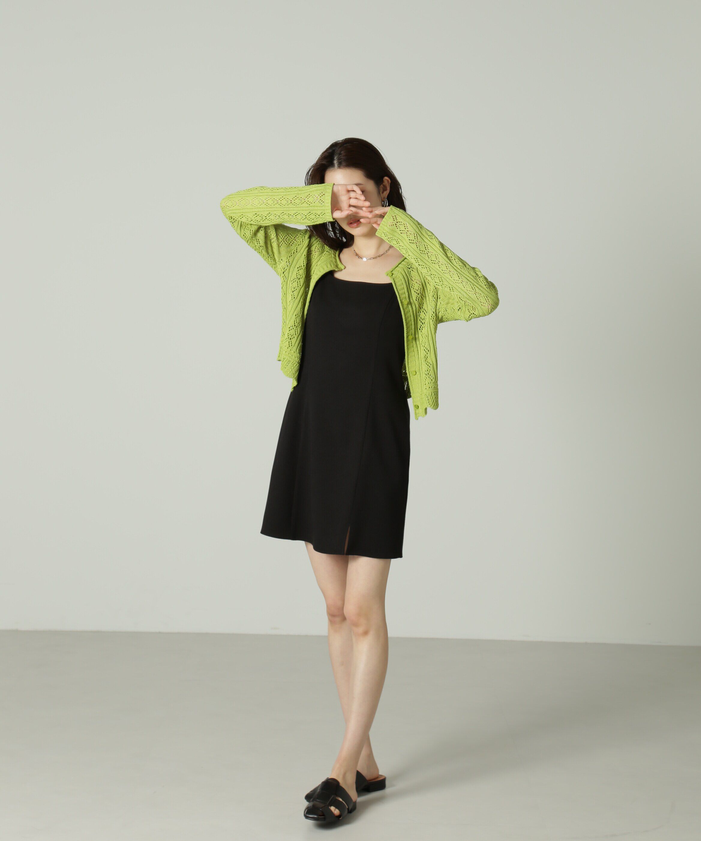  「Aラインミニキャミワンピース」|ワンピース|