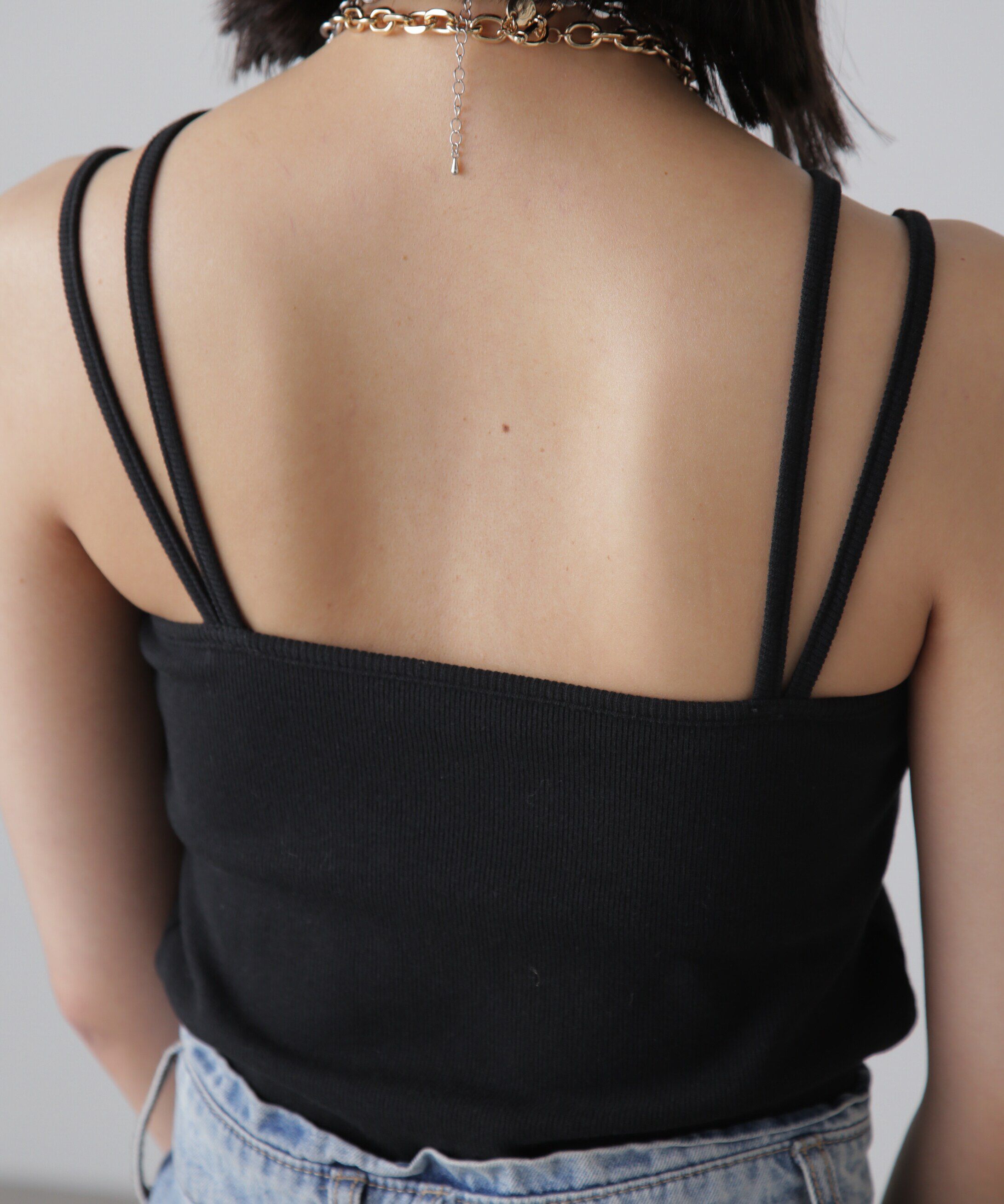  「カップ付きホルターネックキャミソール」|Tシャツ・カットソー|