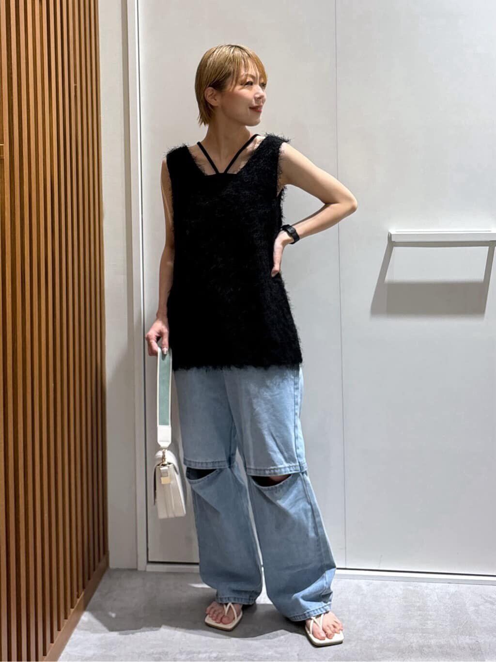  「カップ付きホルターネックキャミソール」|Tシャツ・カットソー|