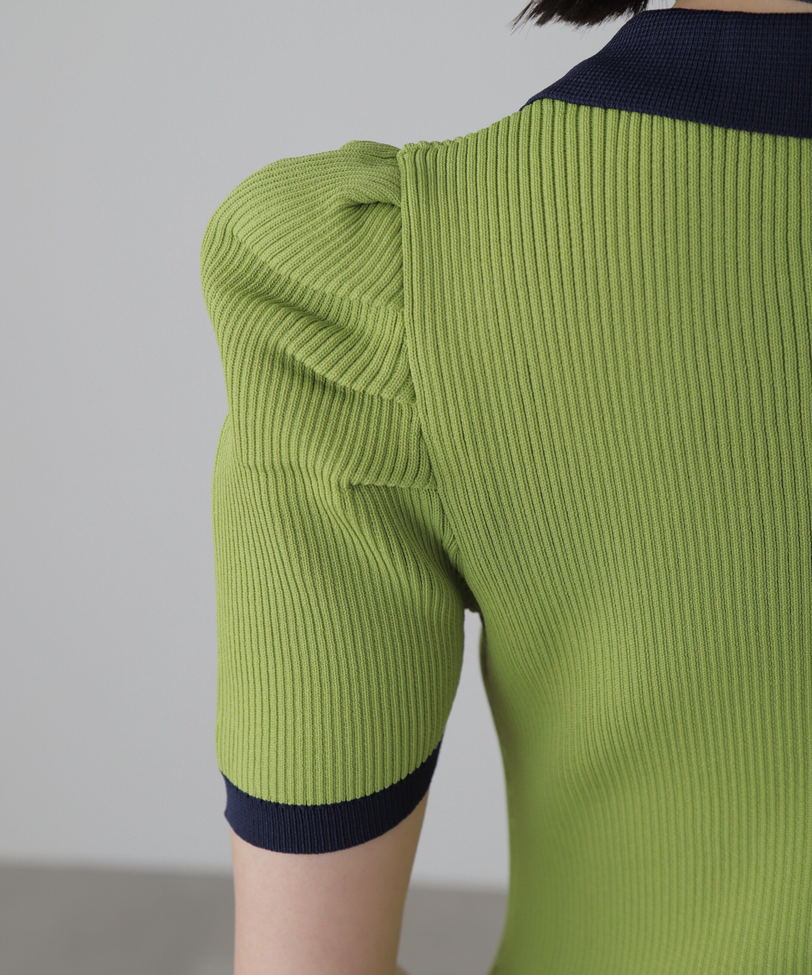  「配色半袖ポロワンピース」|ワンピース|