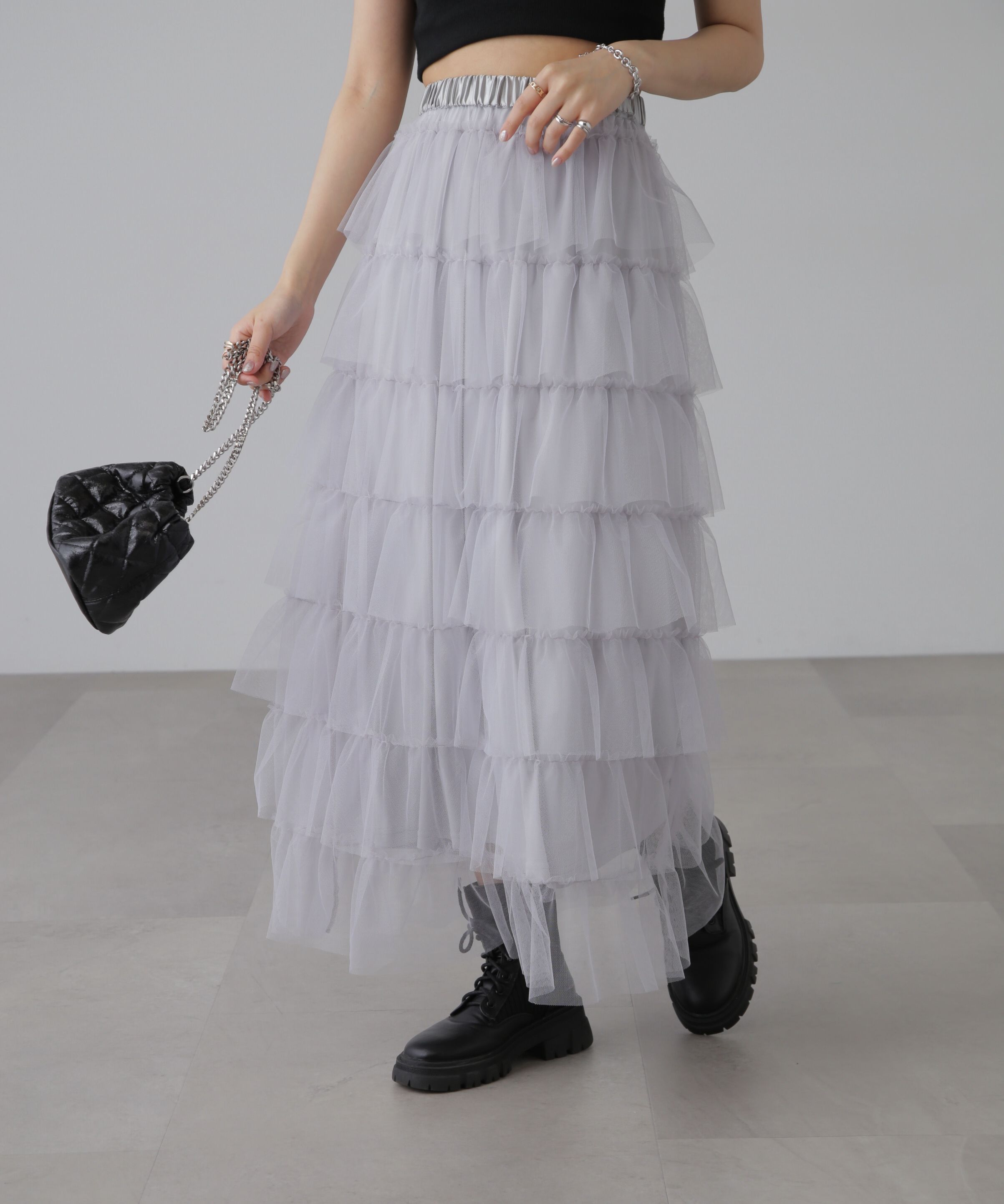  「チュールティアードスカート」|スカート|