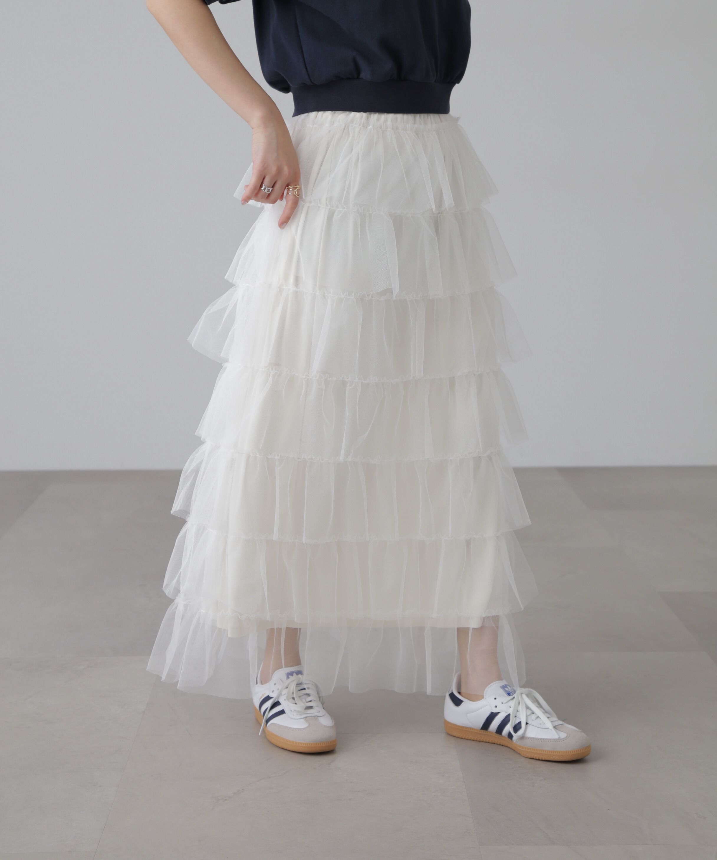  「チュールティアードスカート」|スカート|