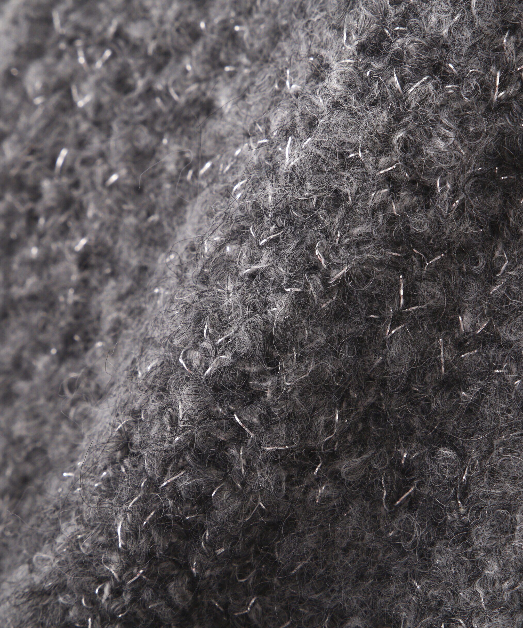  「ラメミックスブークレー畦ニット」|ニット・セーター|