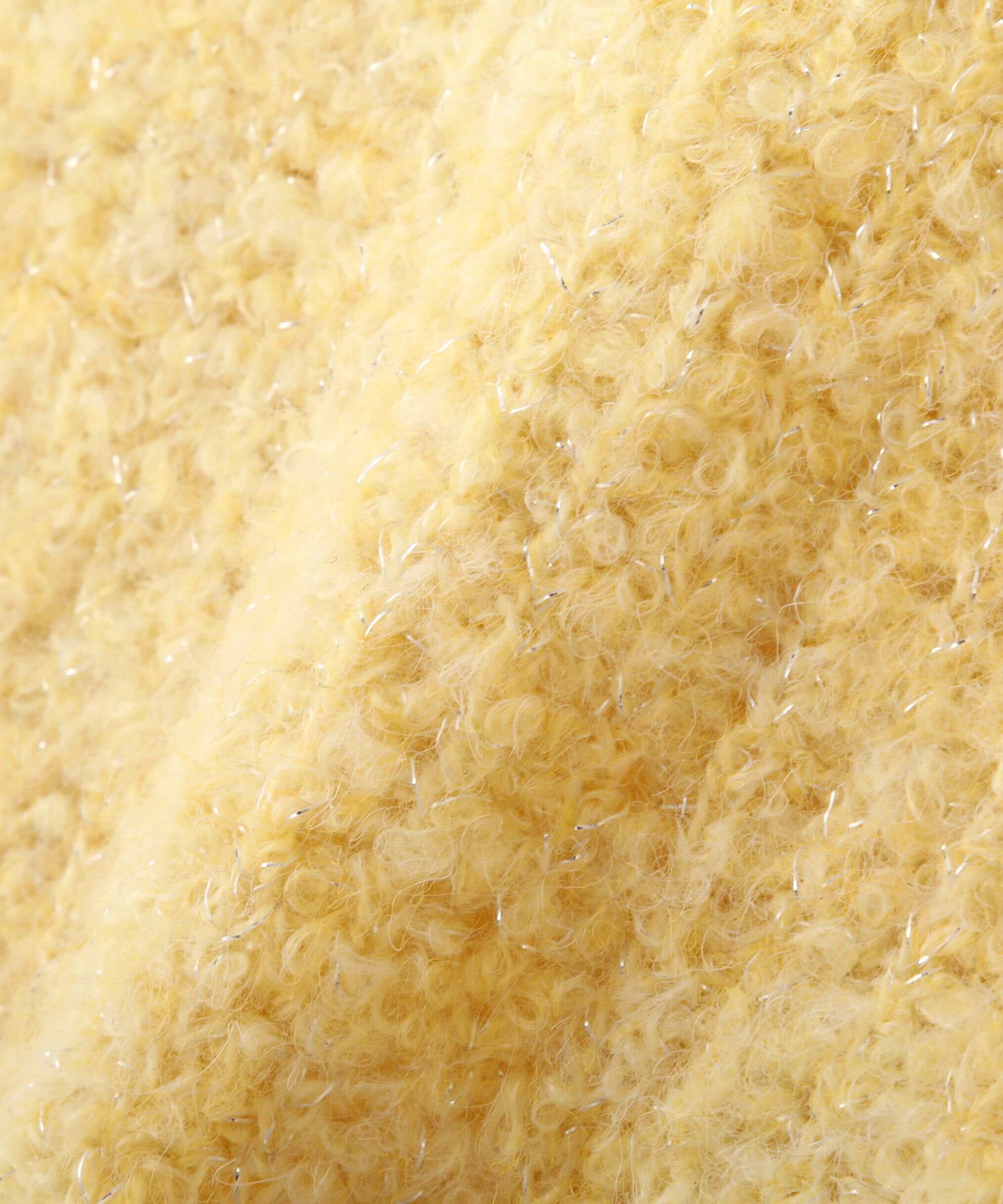  「ラメミックスブークレー畦ニット」|ニット・セーター|