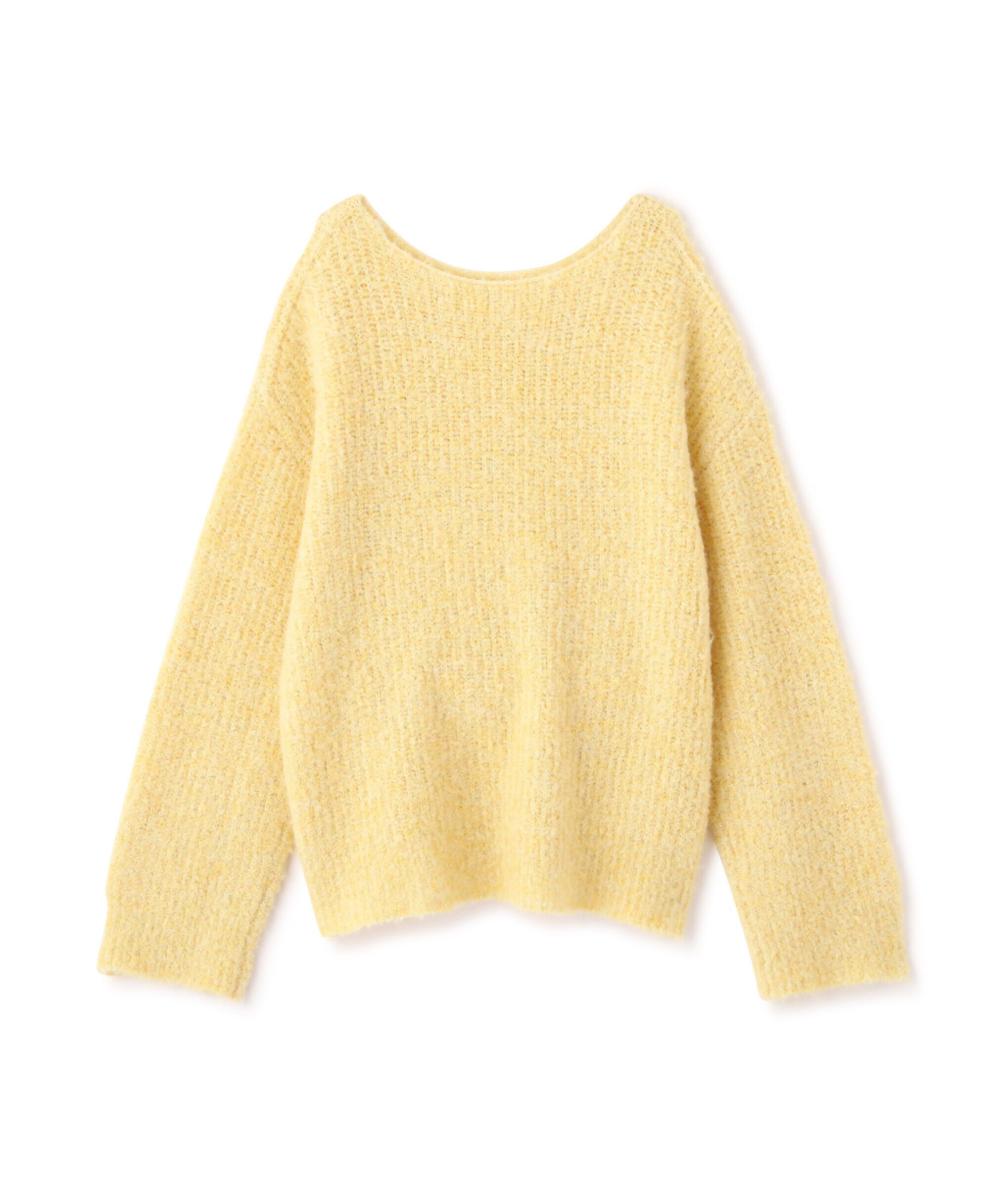  「ラメミックスブークレー畦ニット」|ニット・セーター|