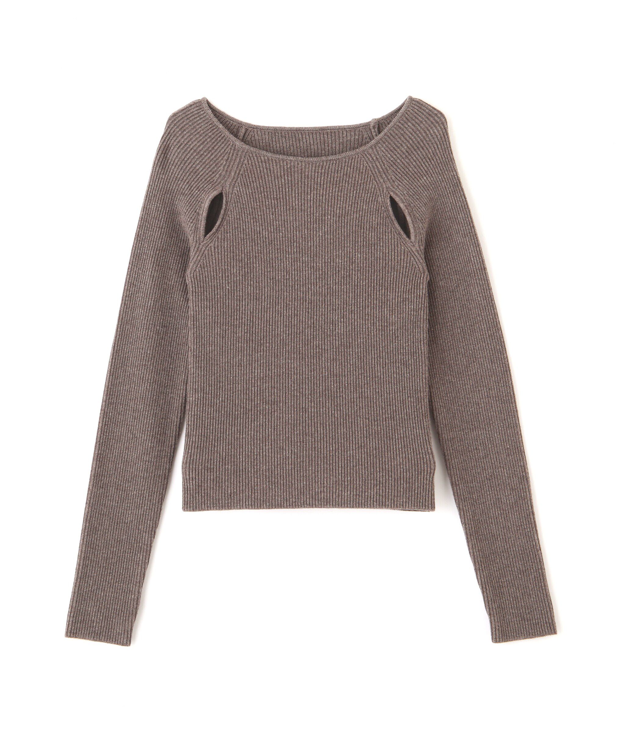  「クルーネックカッティングニット」|ニット・セーター|