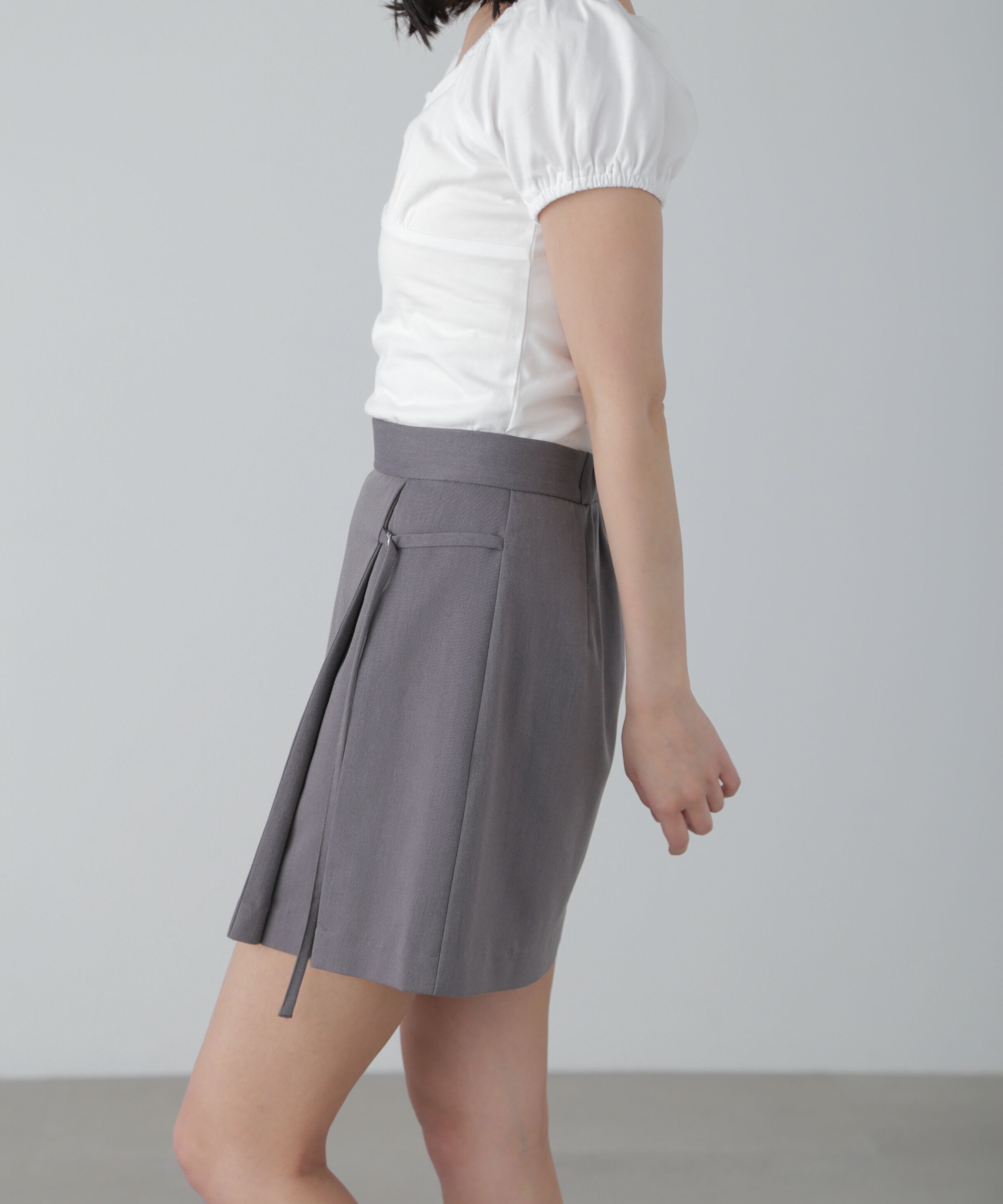  「インナーパンツ付きラップ風ミニスカート」|スカート|