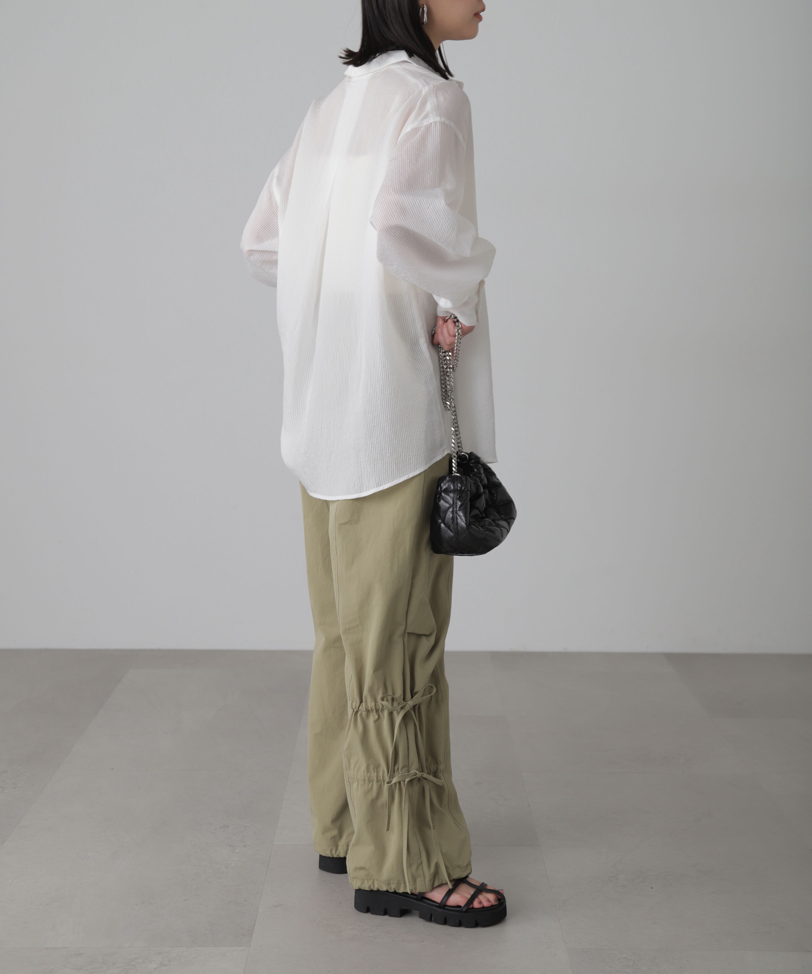  「シアーストライプオーバーシャツ」|シャツ・ブラウス|