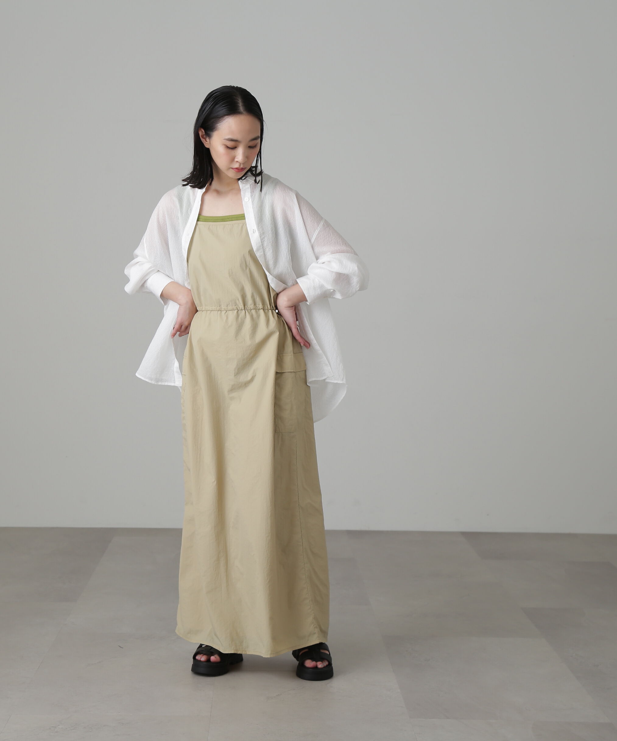  「シアーストライプオーバーシャツ」|シャツ・ブラウス|