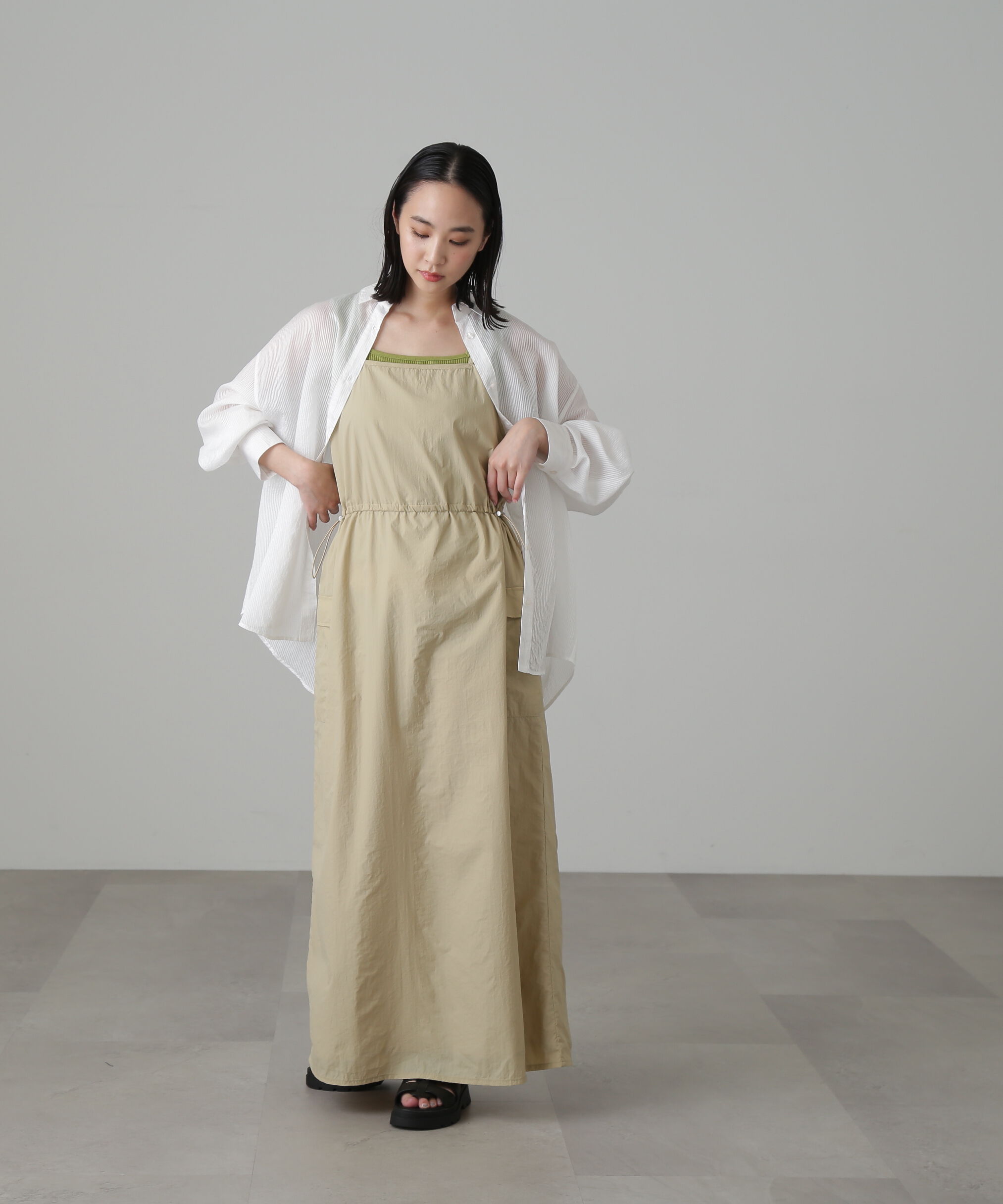  「シアーストライプオーバーシャツ」|シャツ・ブラウス|