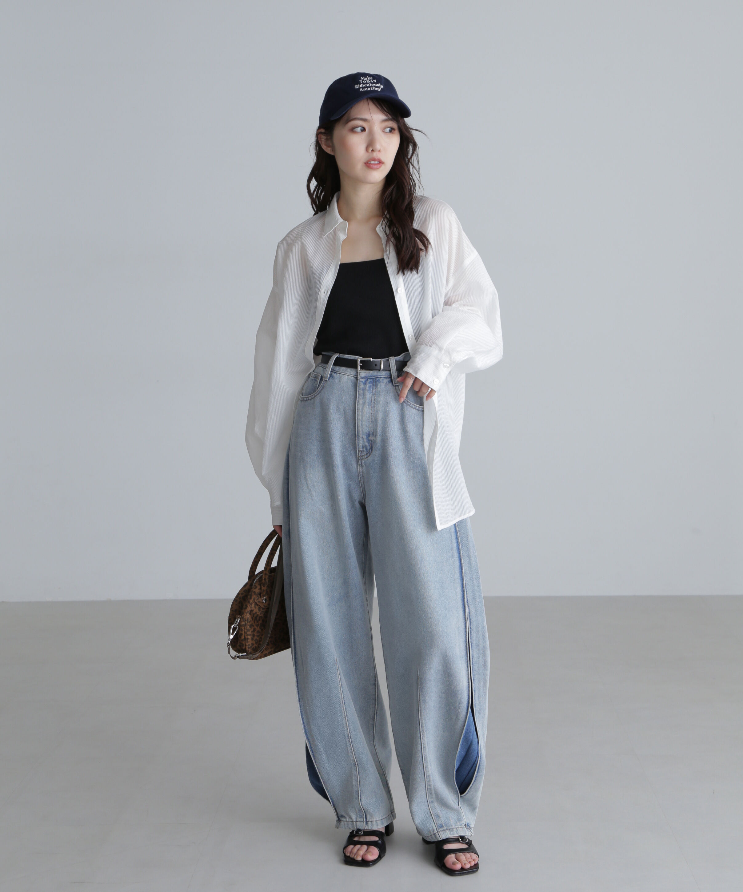  「シアーストライプオーバーシャツ」|シャツ・ブラウス|