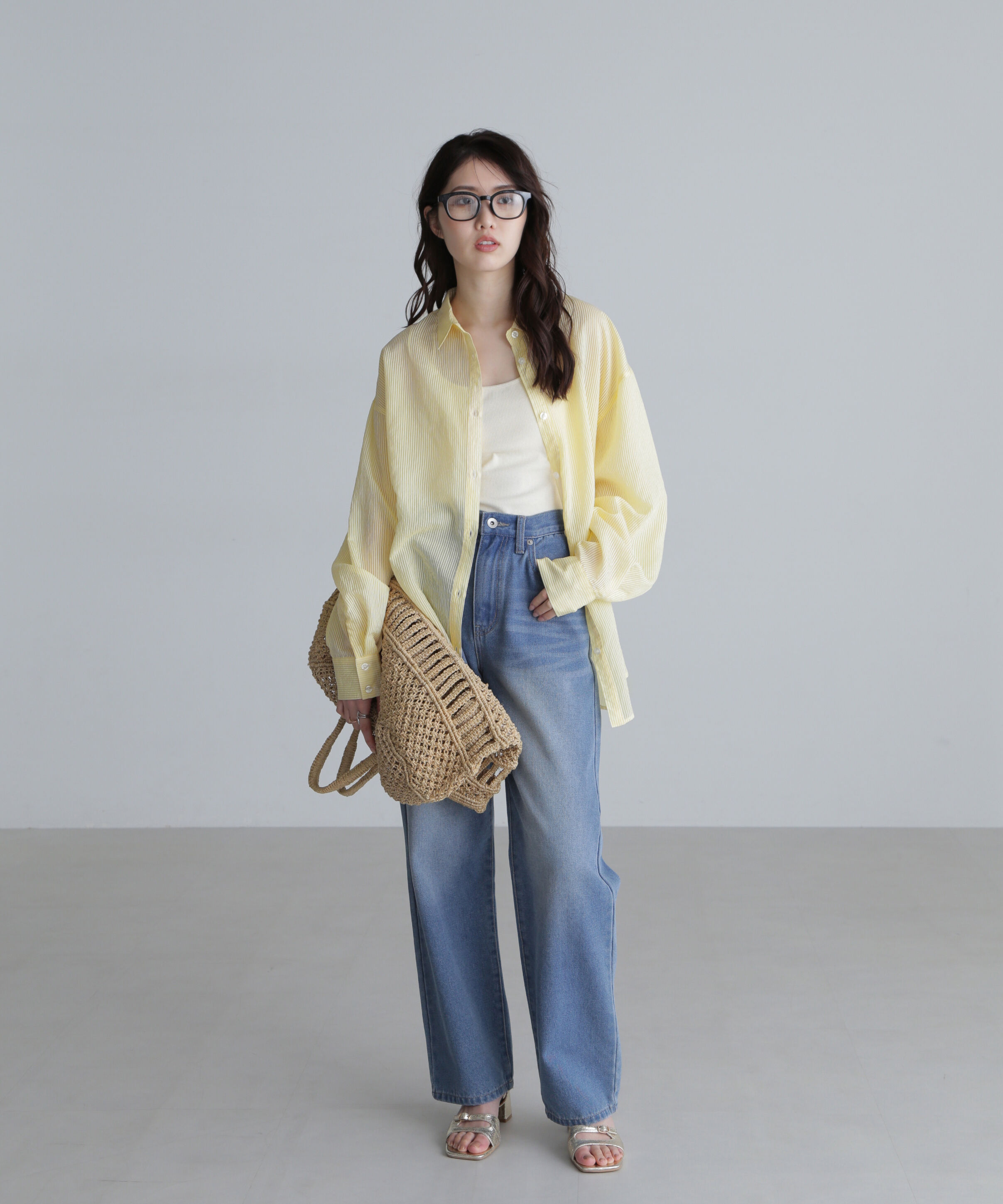  「シアーストライプオーバーシャツ」|シャツ・ブラウス|