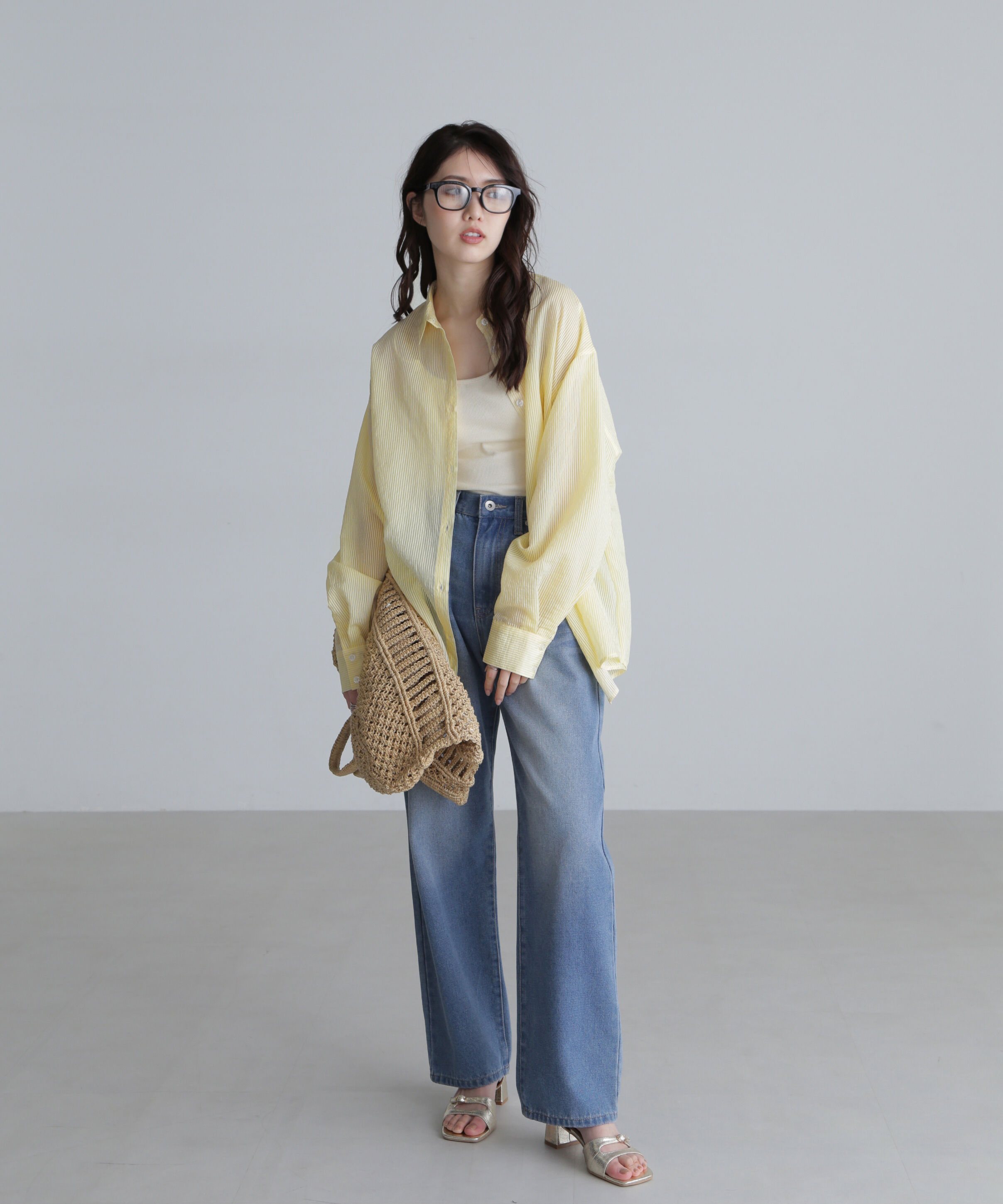  「シアーストライプオーバーシャツ」|シャツ・ブラウス|