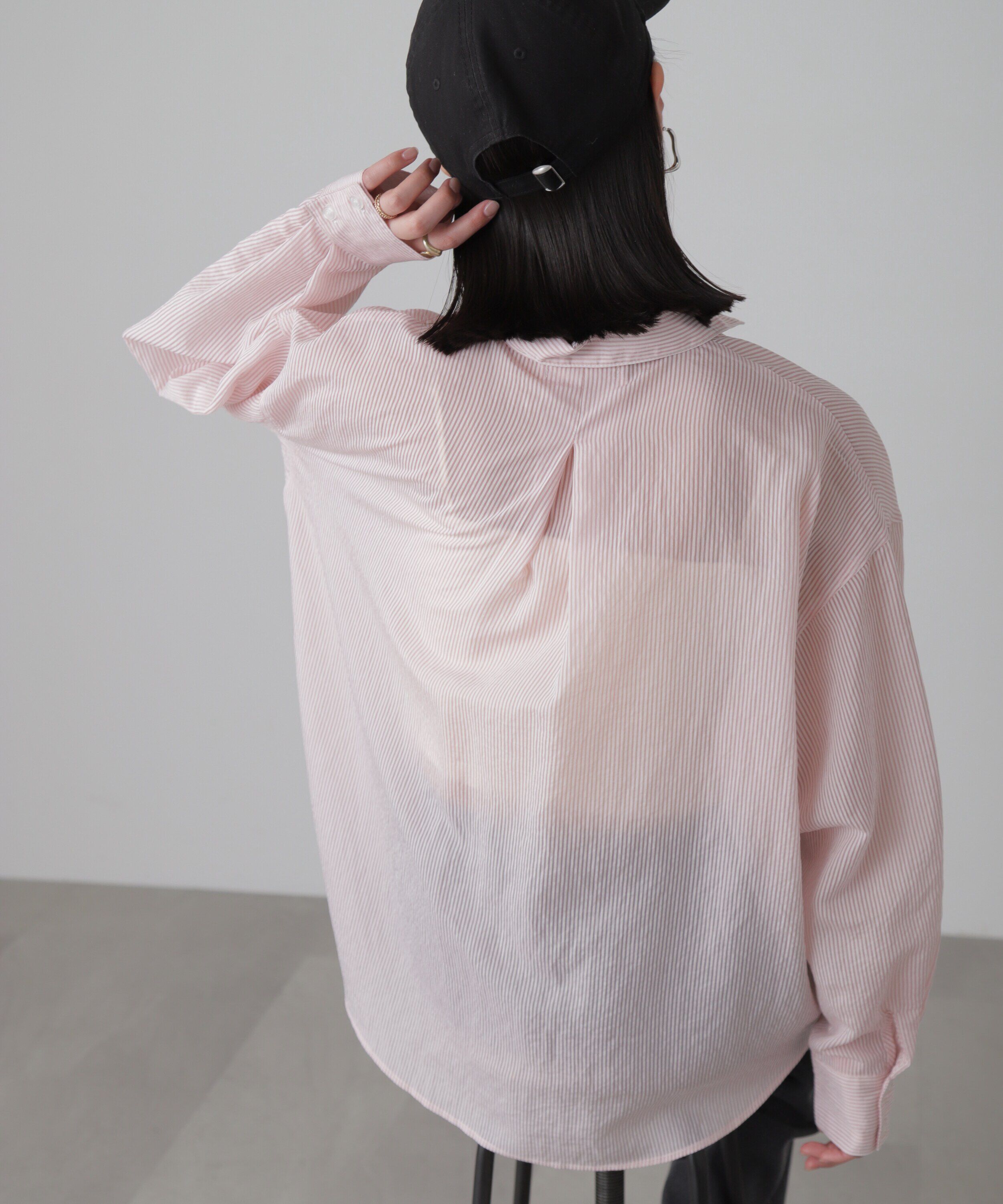  「シアーストライプオーバーシャツ」|シャツ・ブラウス|