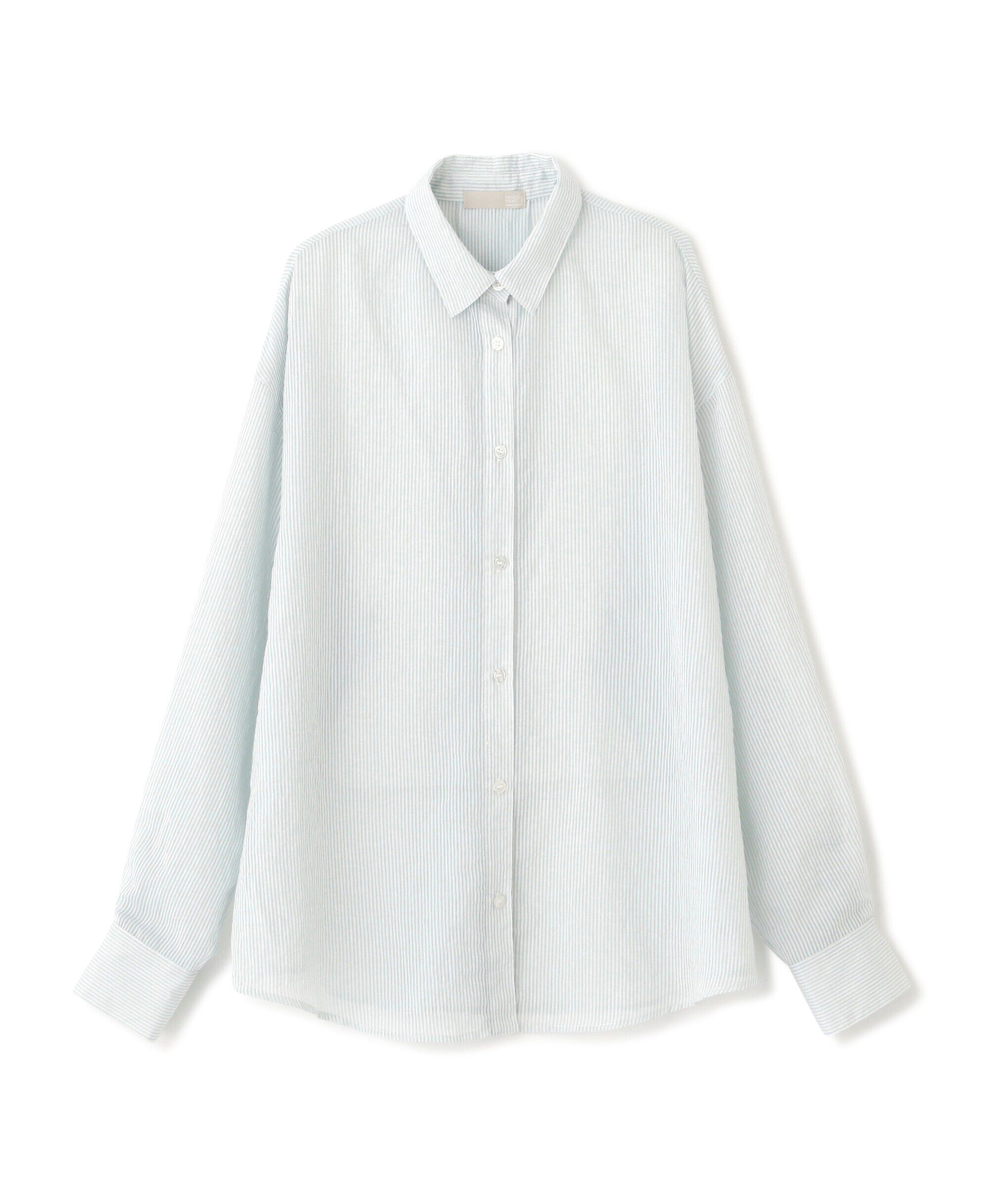  「シアーストライプオーバーシャツ」|シャツ・ブラウス|