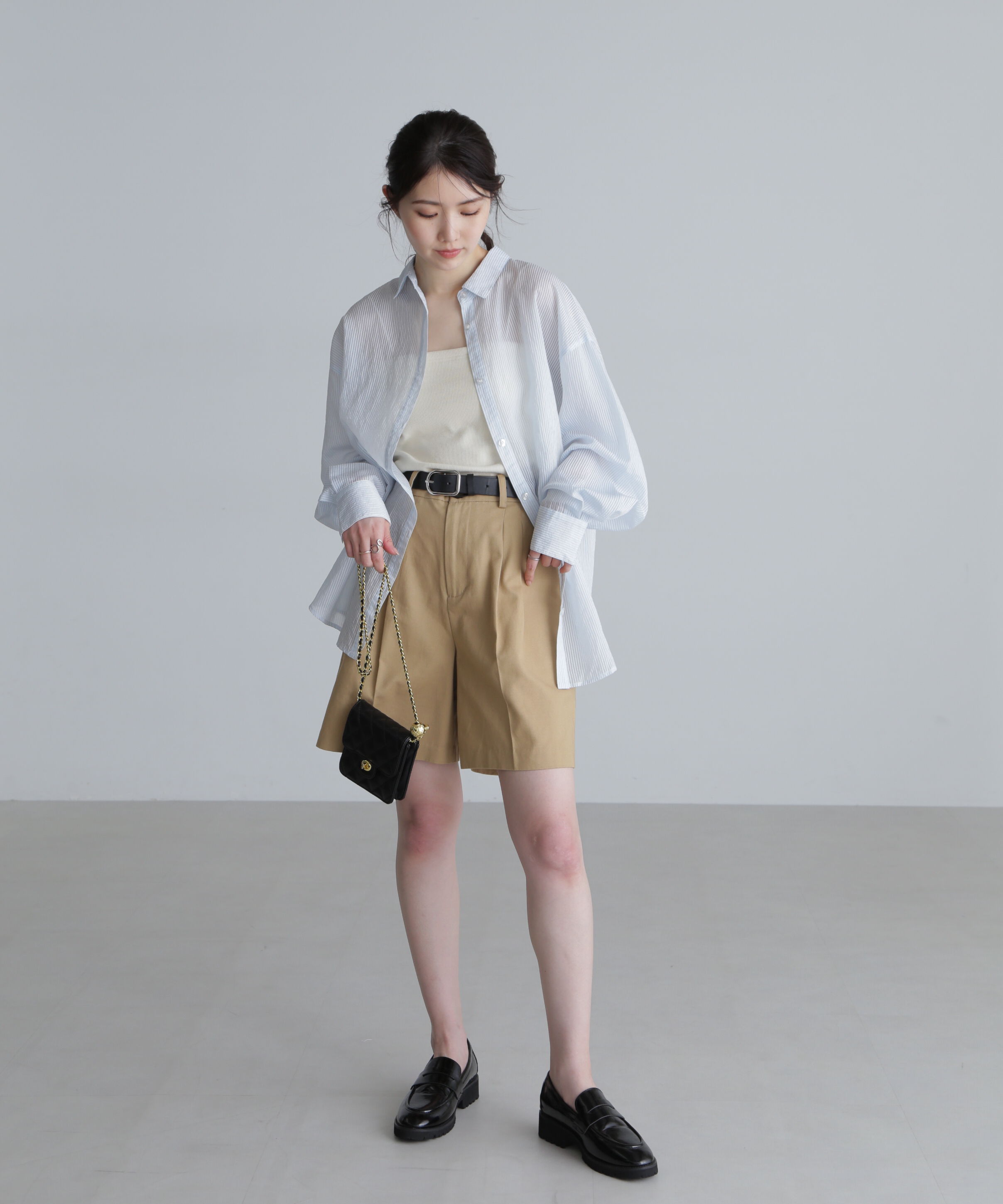  「シアーストライプオーバーシャツ」|シャツ・ブラウス|