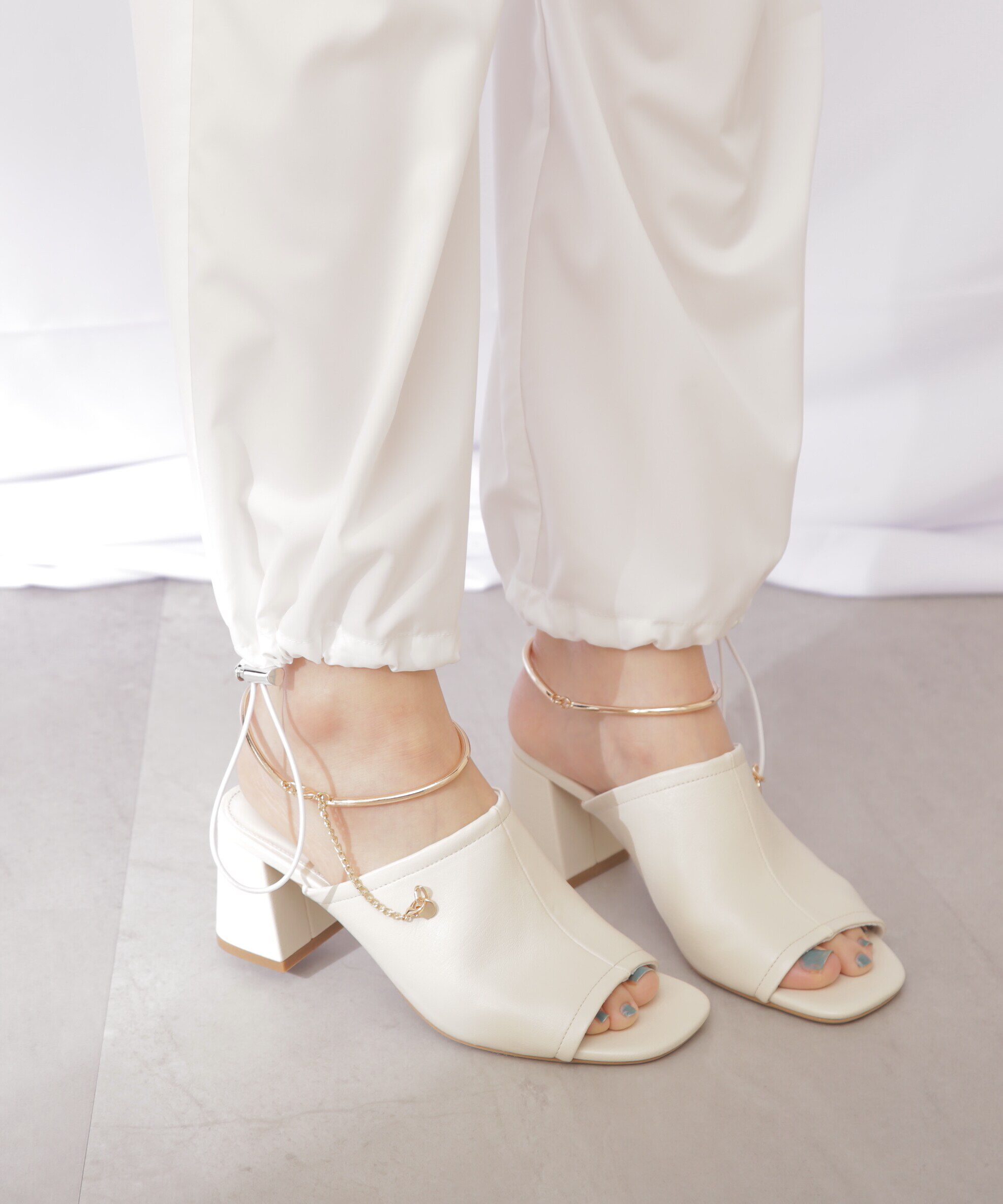  「◇アンクレットサンダル」|その他|ホワイト