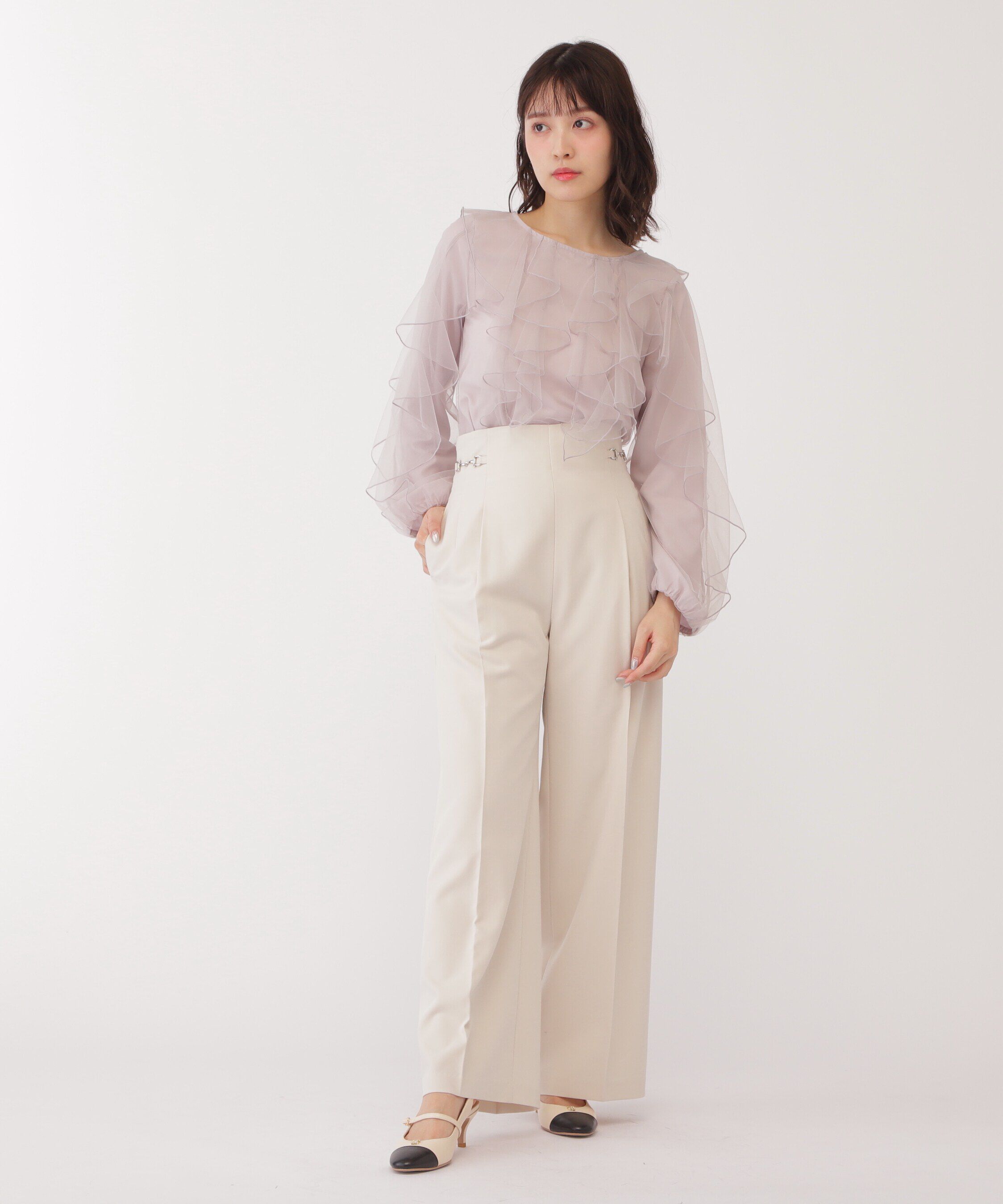  「サイドディテールワイドパンツ」|その他|