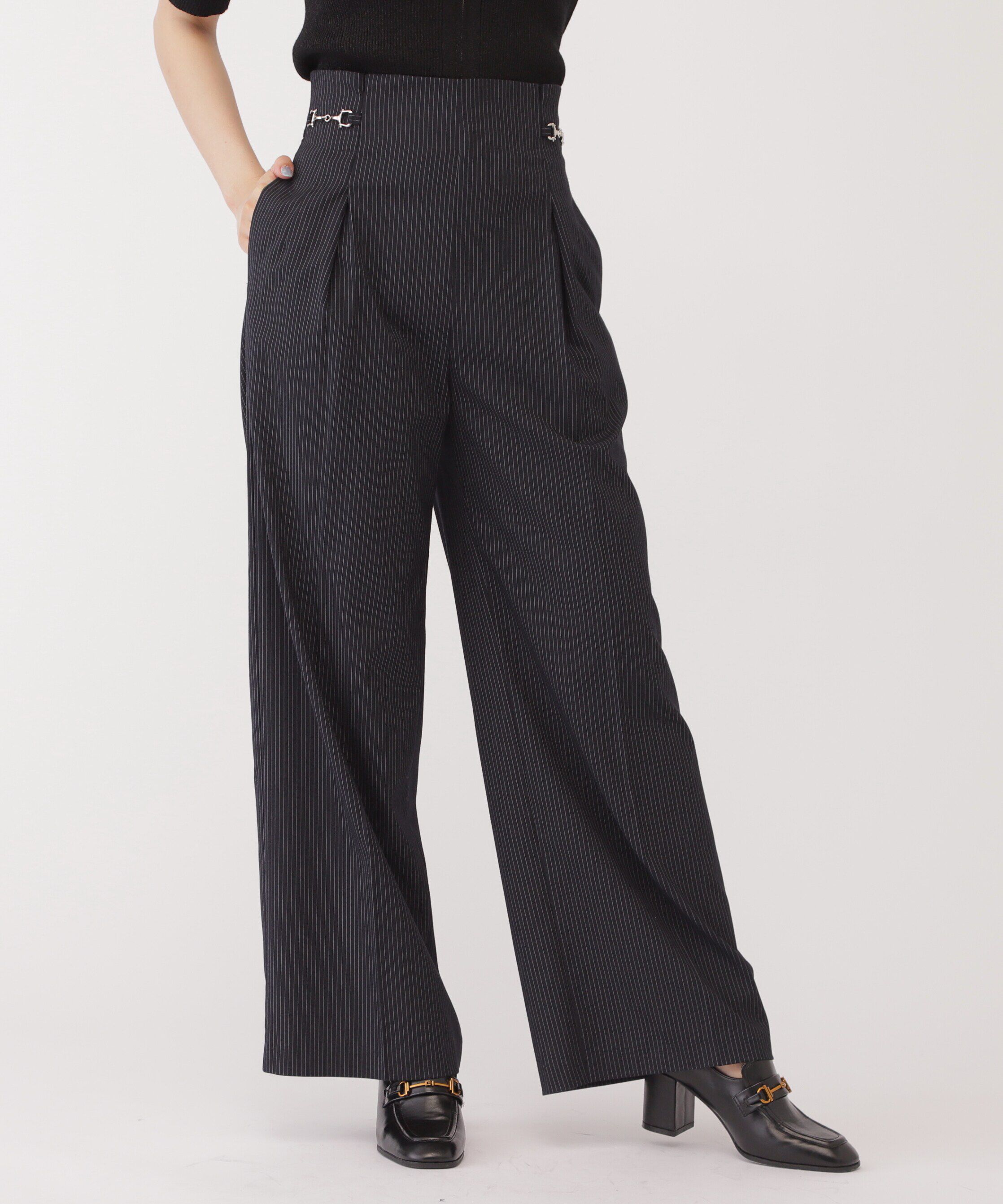  「サイドディテールワイドパンツ」|その他|ネイビースト 1