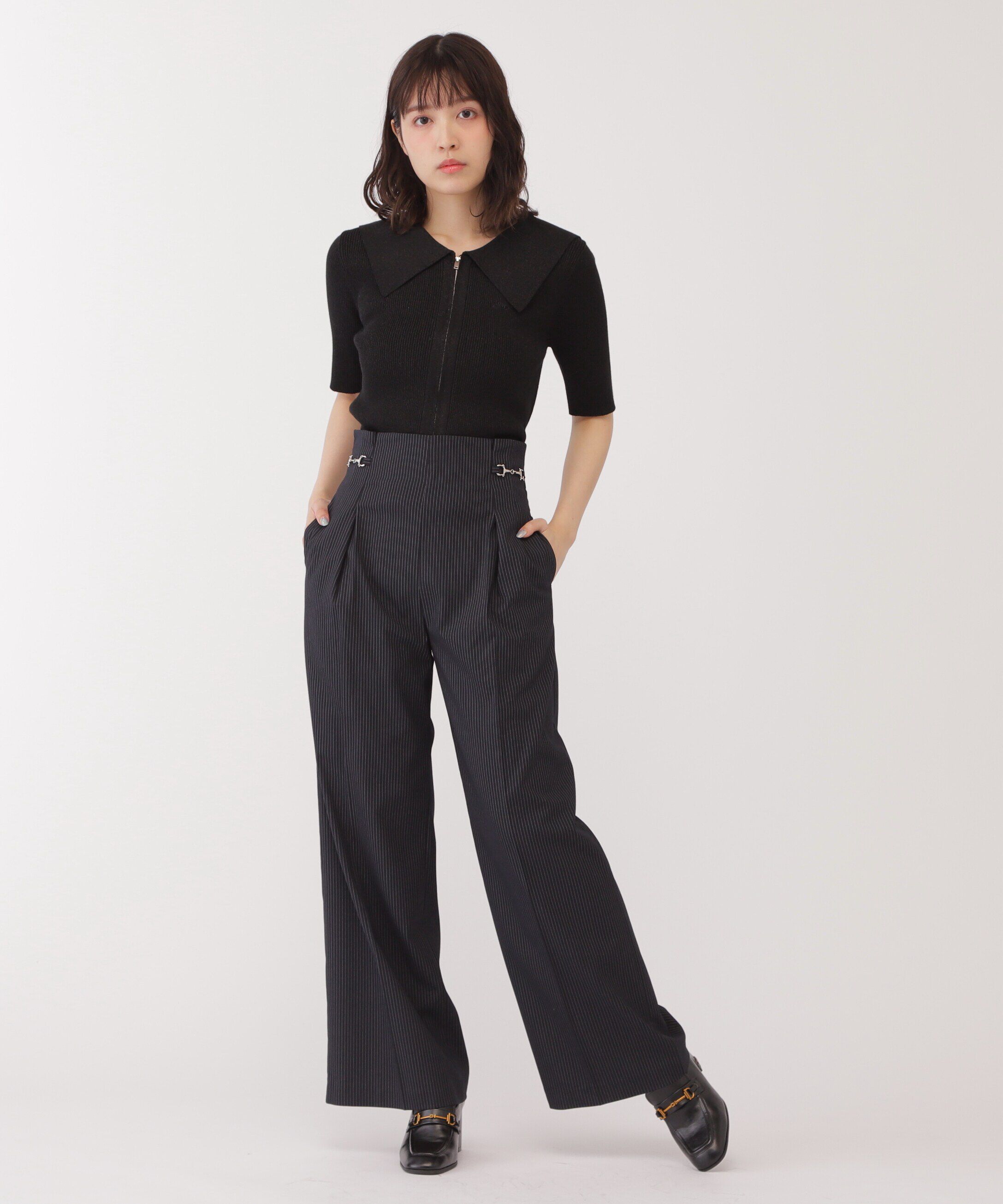  「サイドディテールワイドパンツ」|その他|