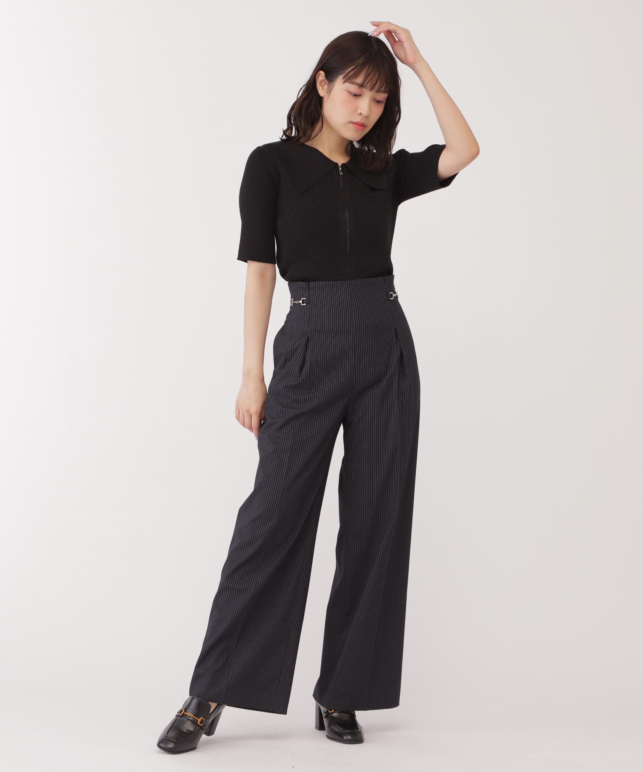  「サイドディテールワイドパンツ」|その他|