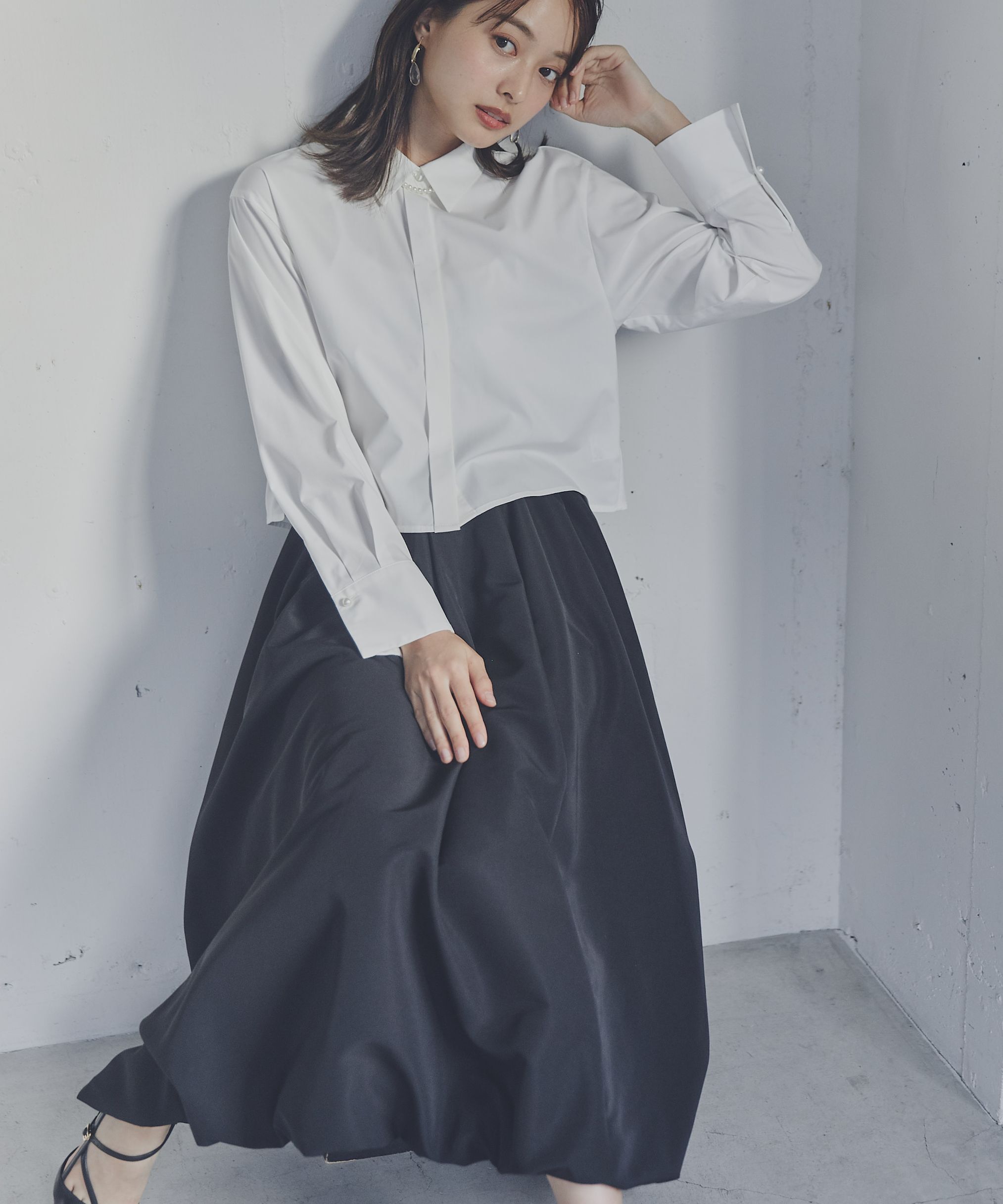 PROPORTION BODY DRESSING「バルーンフレアスカート」|スカート|ブラック