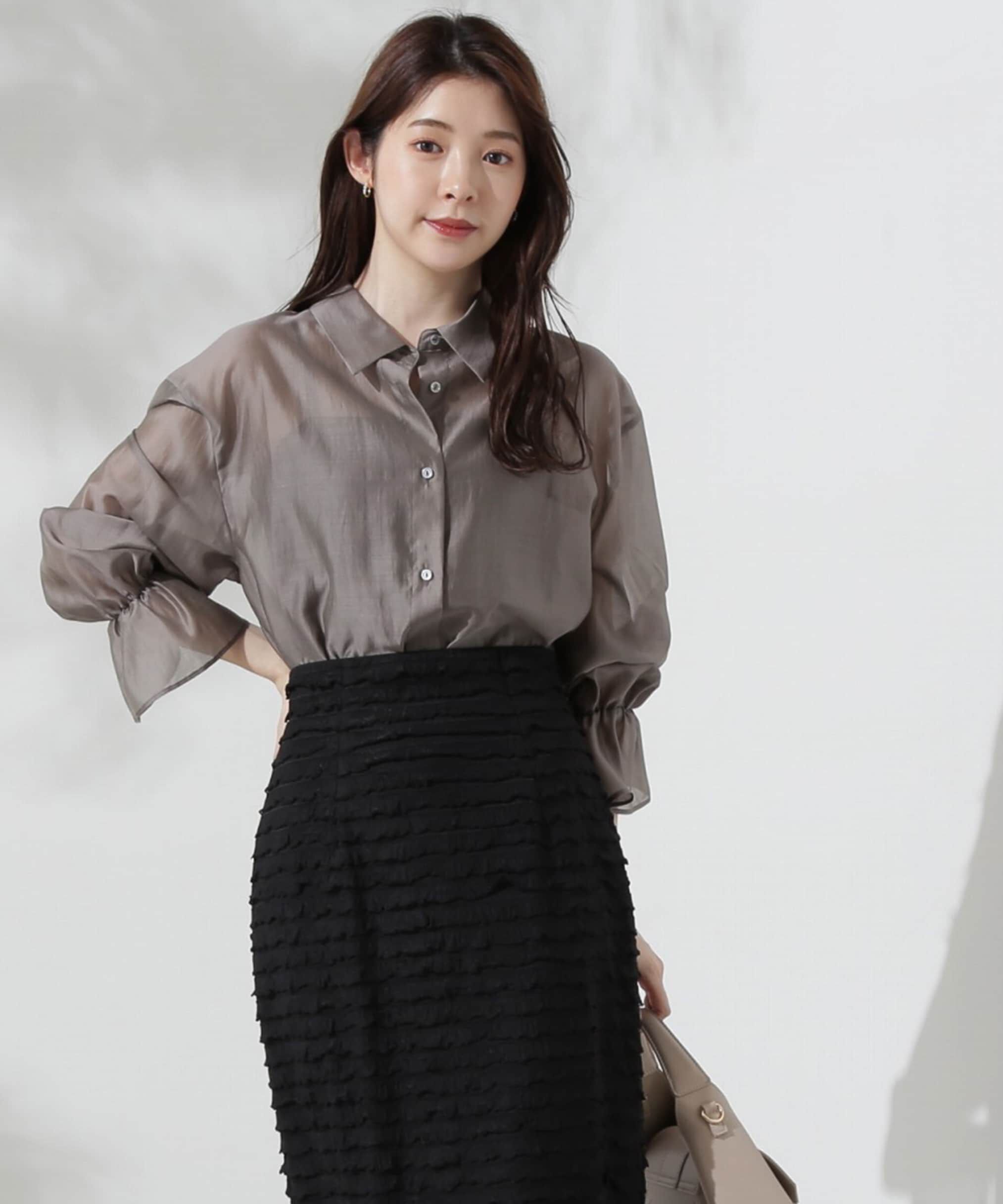 PROPORTION BODY DRESSING「キャンディースリーブシアーシャツ」|シャツ・ブラウス|