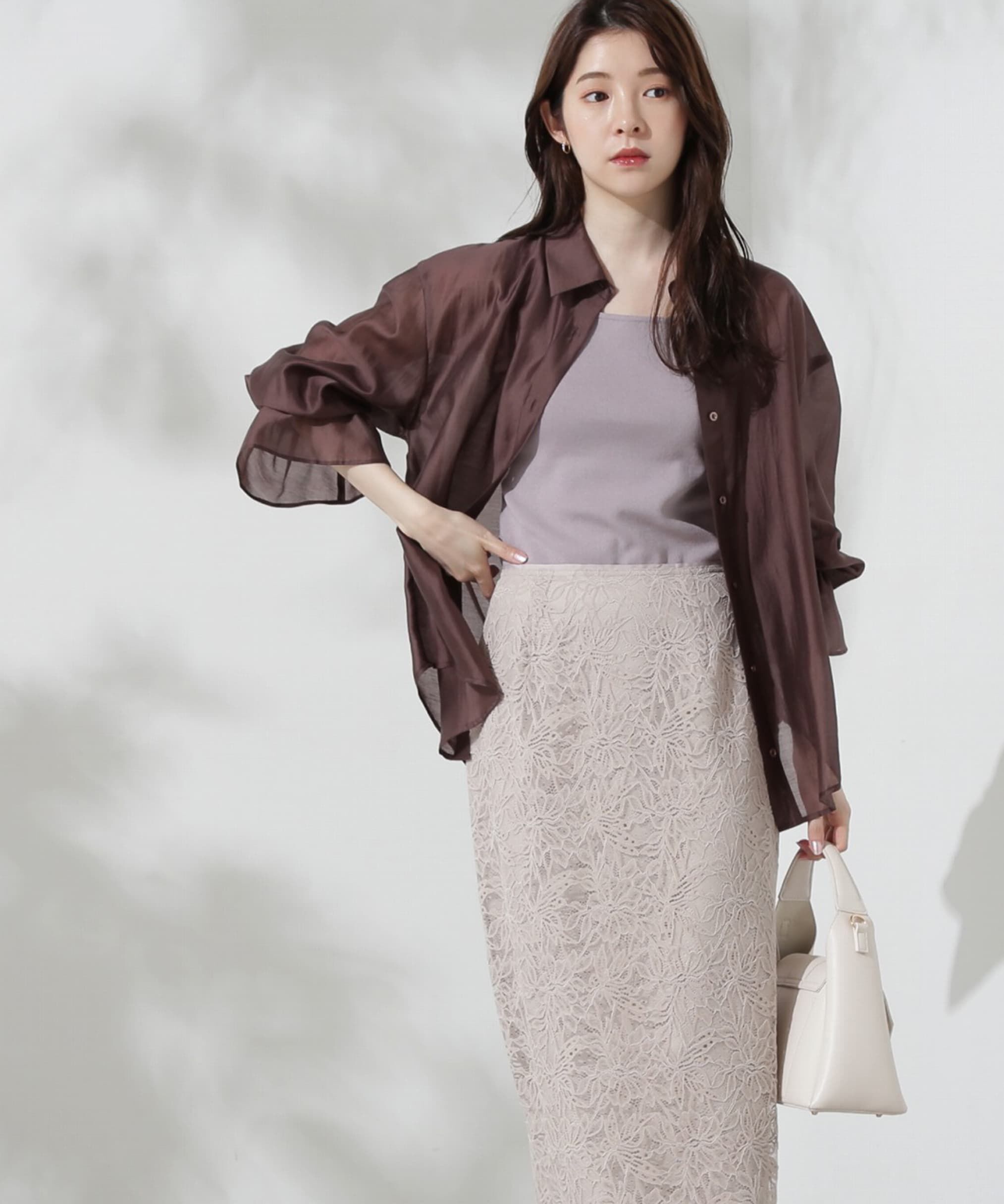 PROPORTION BODY DRESSING「キャンディースリーブシアーシャツ」|シャツ・ブラウス|