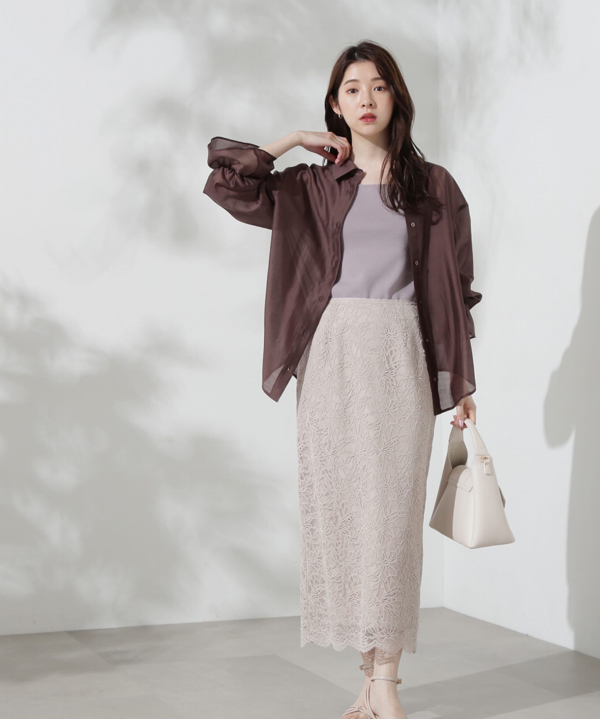 PROPORTION BODY DRESSING「キャンディースリーブシアーシャツ」|シャツ・ブラウス|