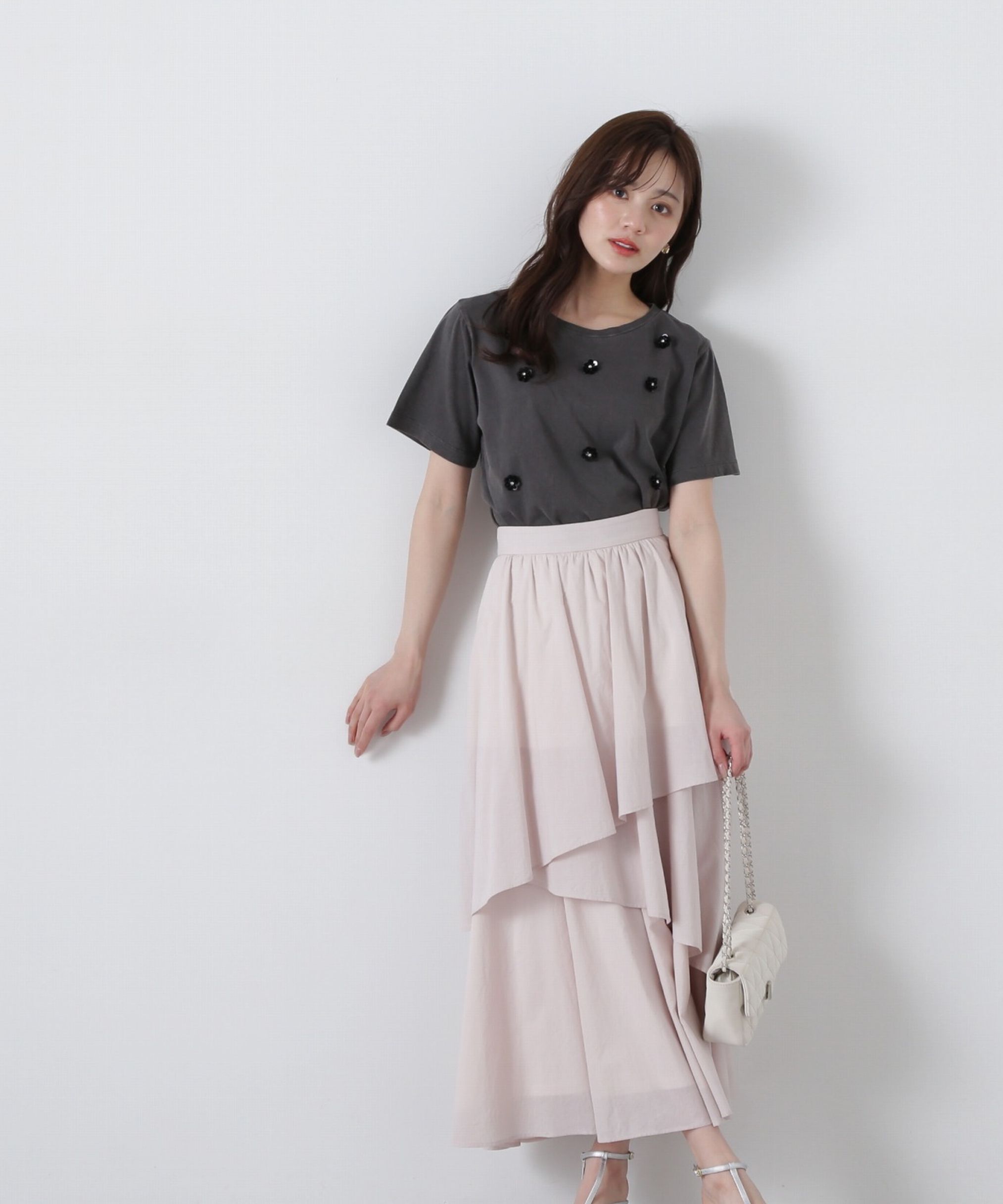 PROPORTION BODY DRESSING「スパンコールTシャツ」|Tシャツ・カットソー|