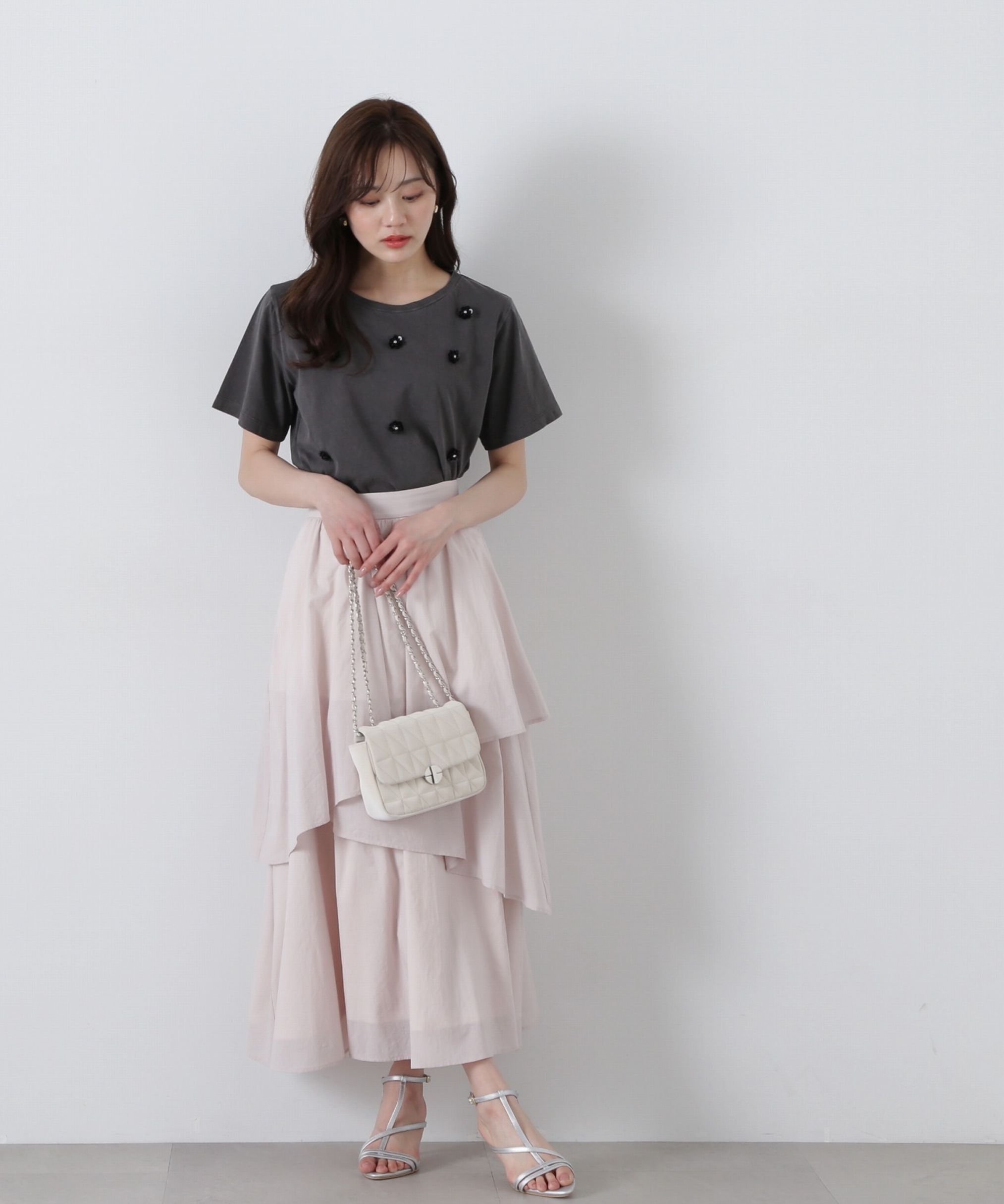 PROPORTION BODY DRESSING「スパンコールTシャツ」|Tシャツ・カットソー|