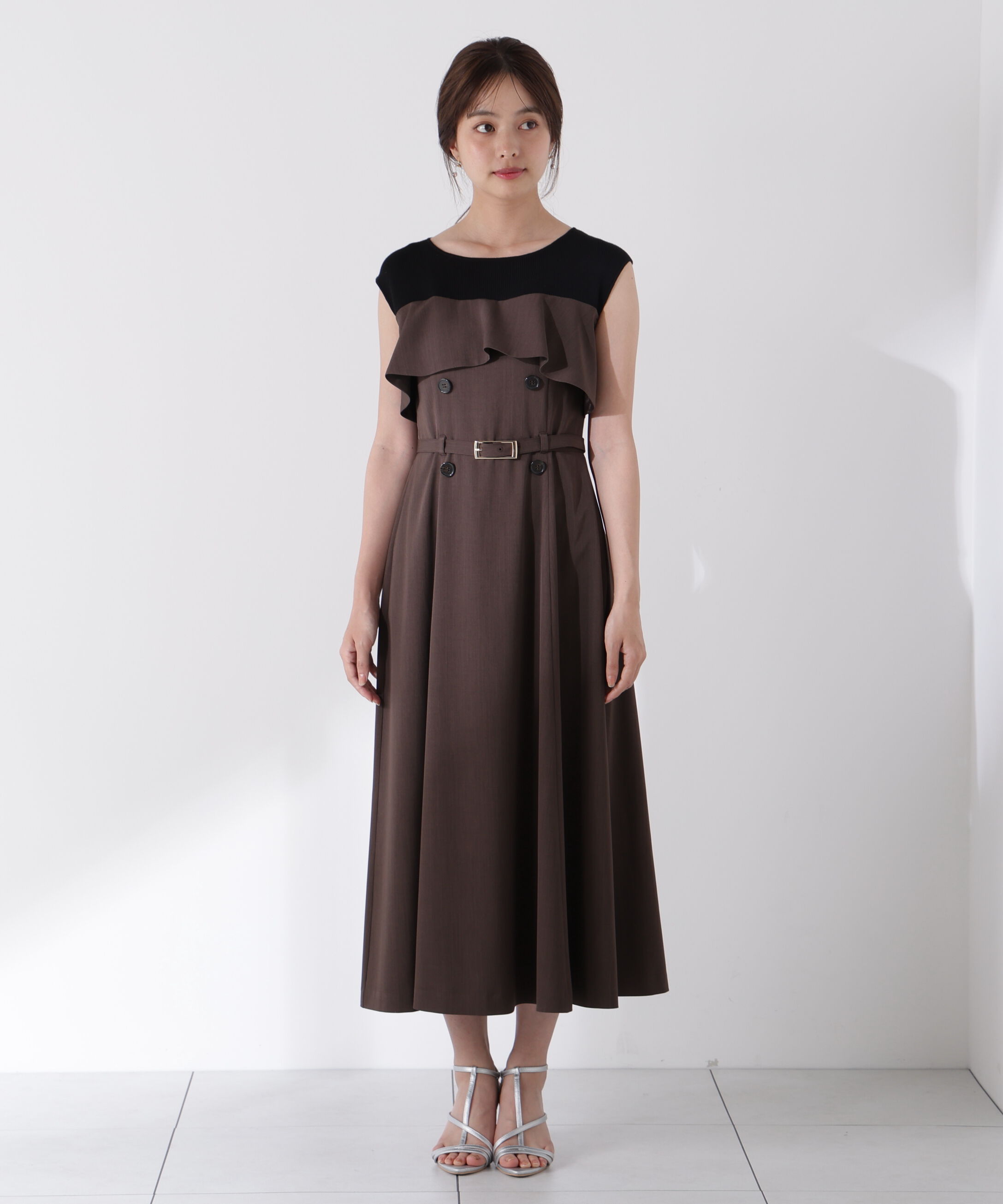 PROPORTION BODY DRESSING「ニットドッキングレイヤード風ワンピース」|ワンピース|