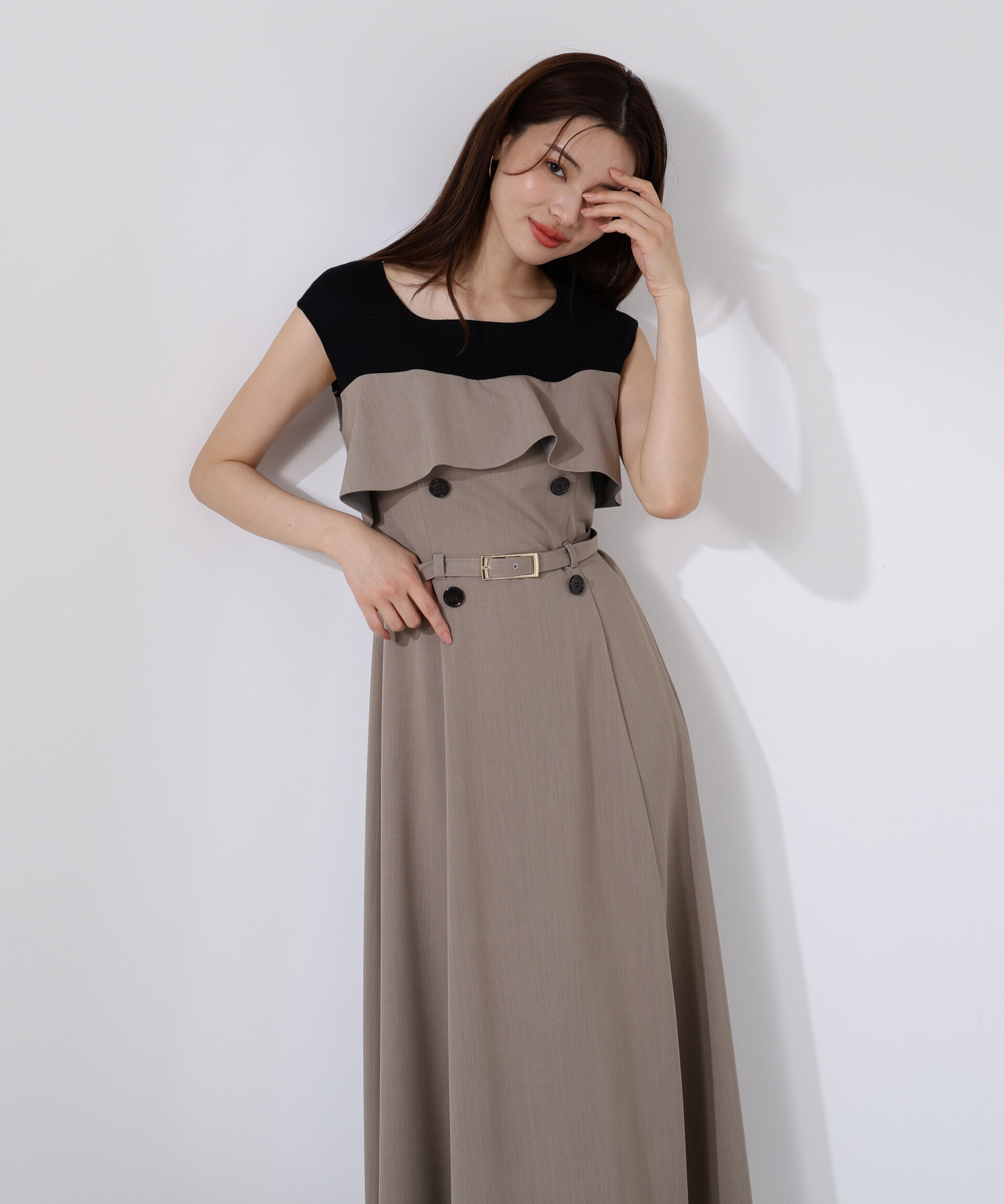 PROPORTION BODY DRESSING「ニットドッキングレイヤード風ワンピース」|ワンピース|