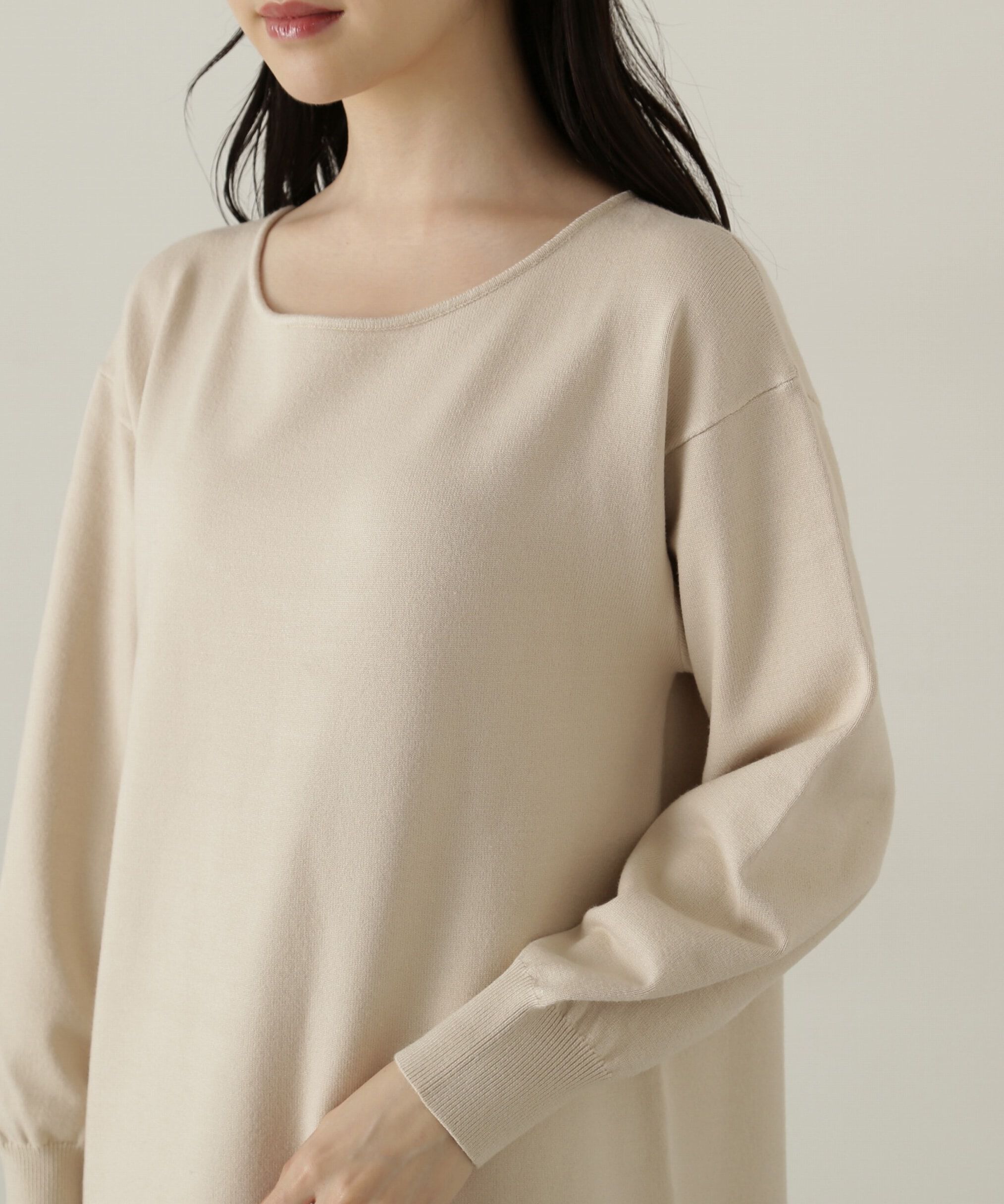 PROPORTION BODY DRESSING「《EDIT COLOGNE》裾レース付きニットワンピース　WEB限定」|ワンピース|