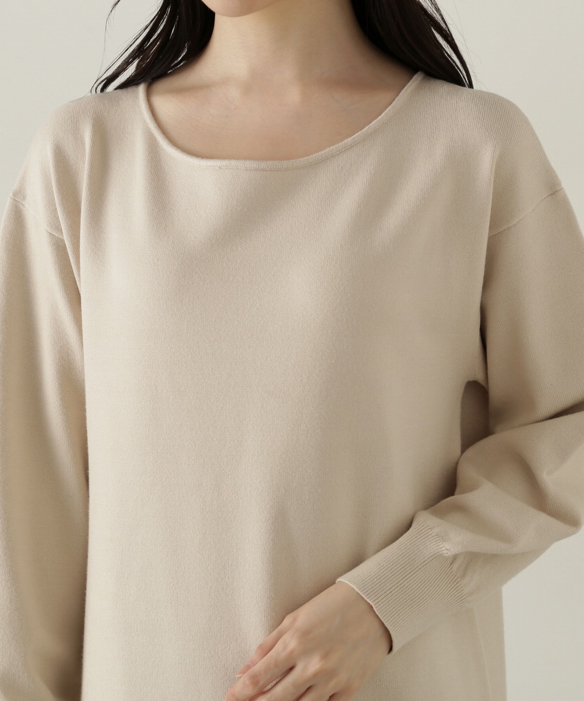 PROPORTION BODY DRESSING「《EDIT COLOGNE》裾レース付きニットワンピース　WEB限定」|ワンピース|