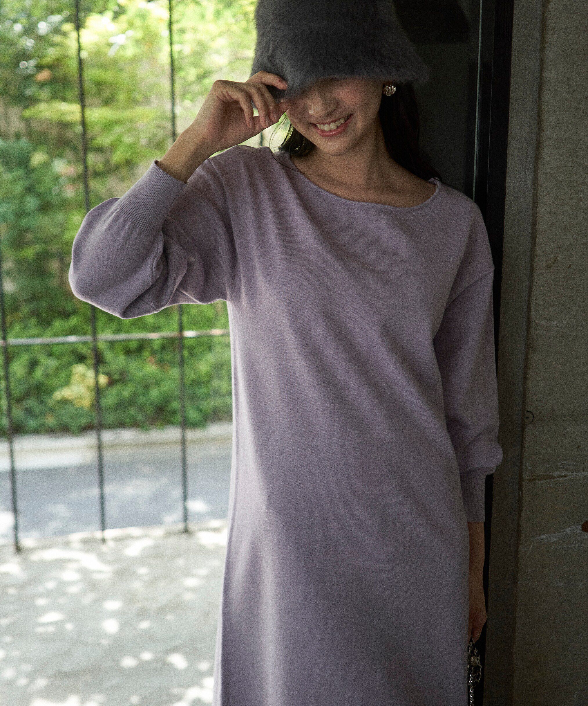 PROPORTION BODY DRESSING「《EDIT COLOGNE》裾レース付きニットワンピース　WEB限定」|ワンピース|