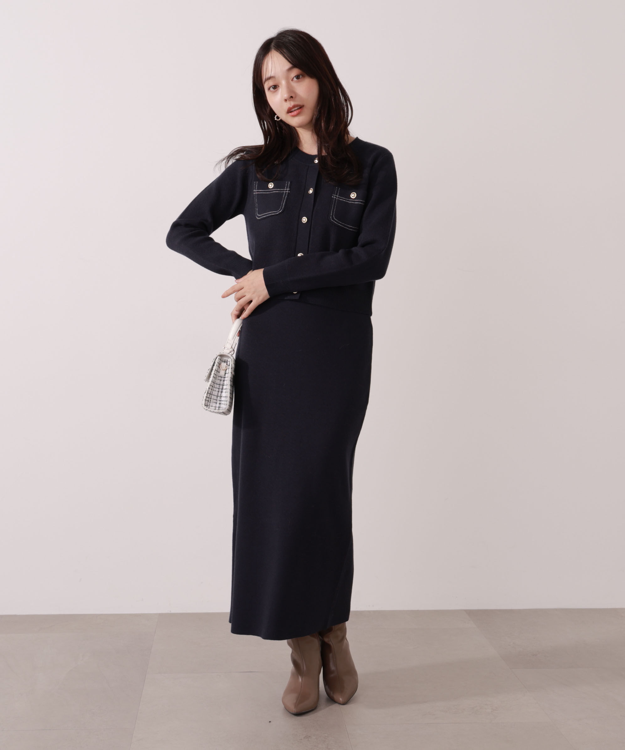 PROPORTION BODY DRESSING「ステッチニットSETUP 25AW」|ワンピース|