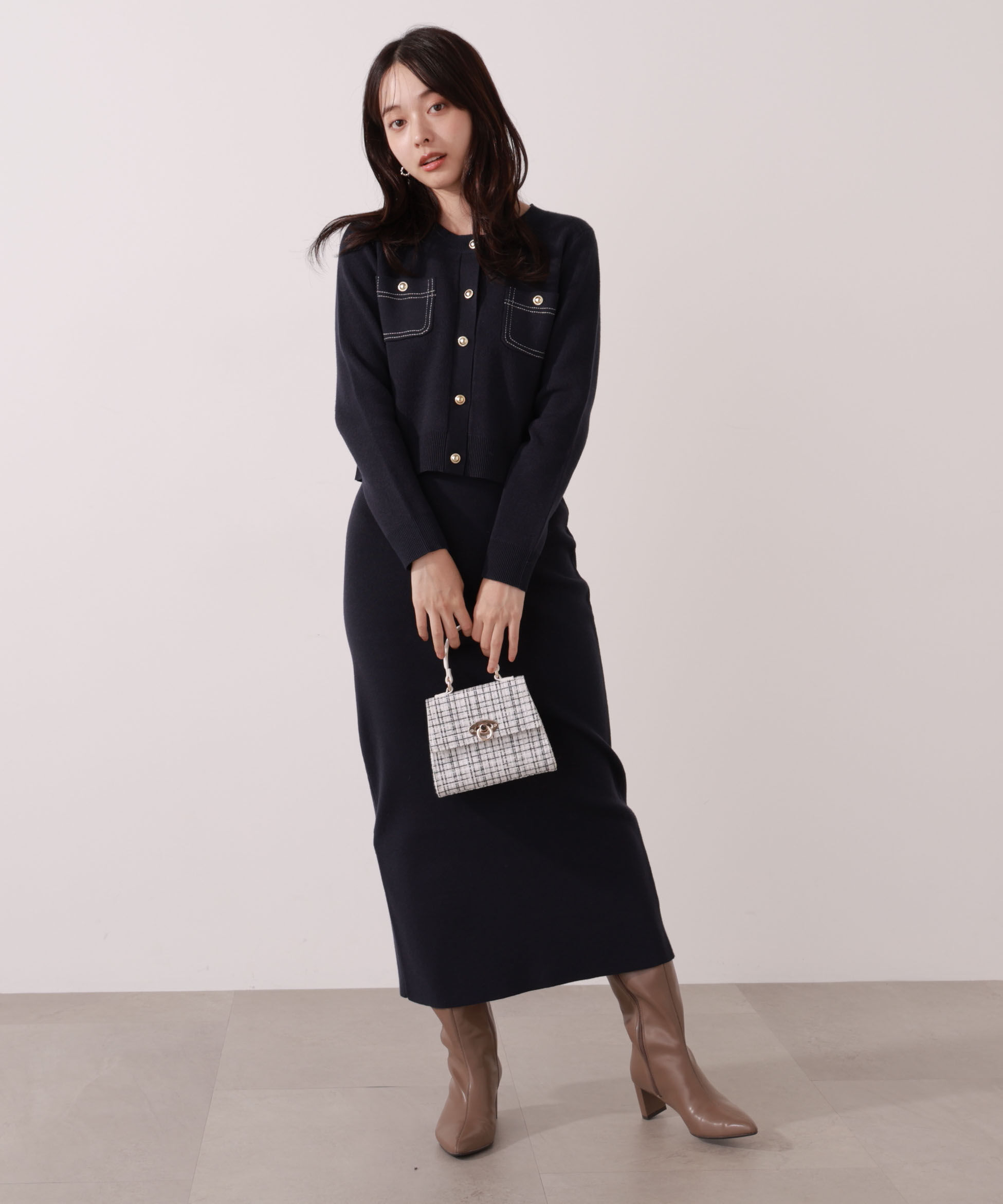 PROPORTION BODY DRESSING「ステッチニットSETUP 25AW」|ワンピース|