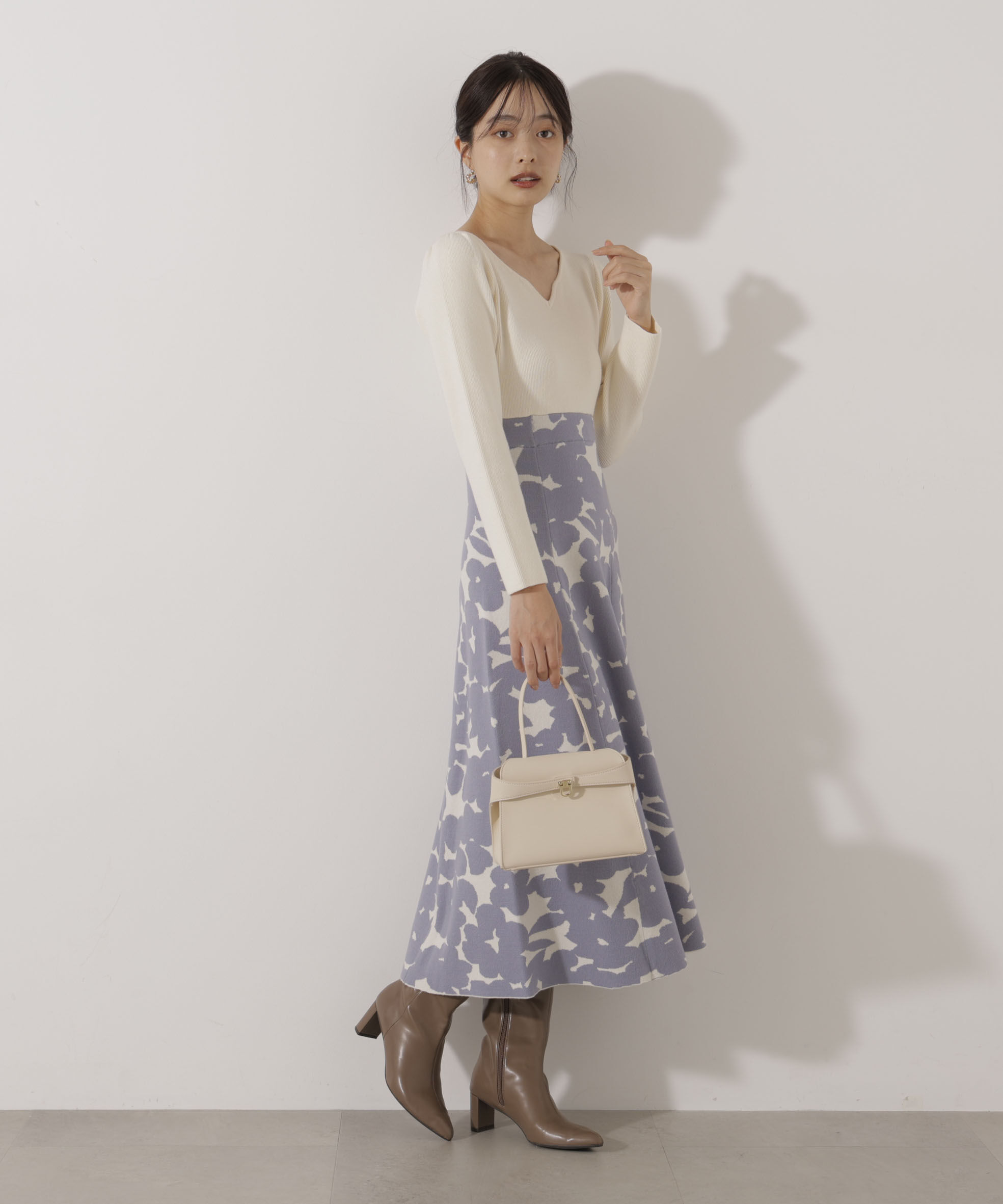 PROPORTION BODY DRESSING「ジャガードフラワーニットワンピース」|ワンピース|