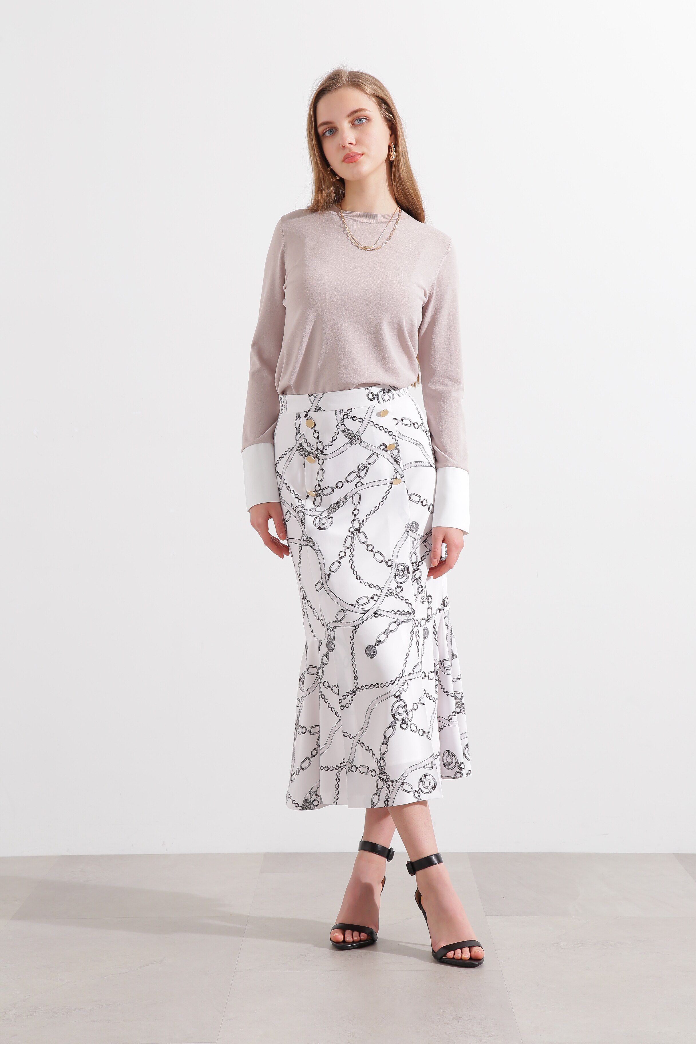  「◆チェーンプリントスカート」|スカート|