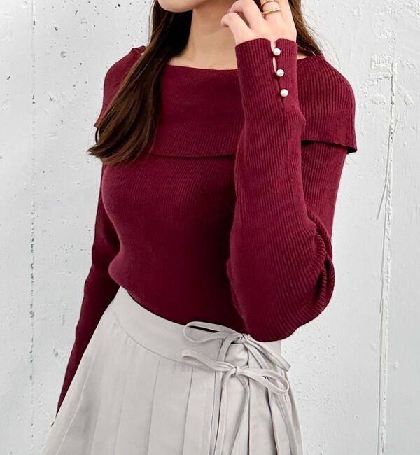 archives「オフショルプルオーバー」|ニット・セーター|