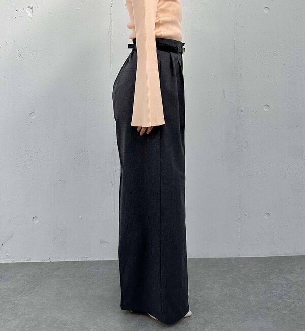 archives「ベルト付ワイドタックスラックス」|チノ|